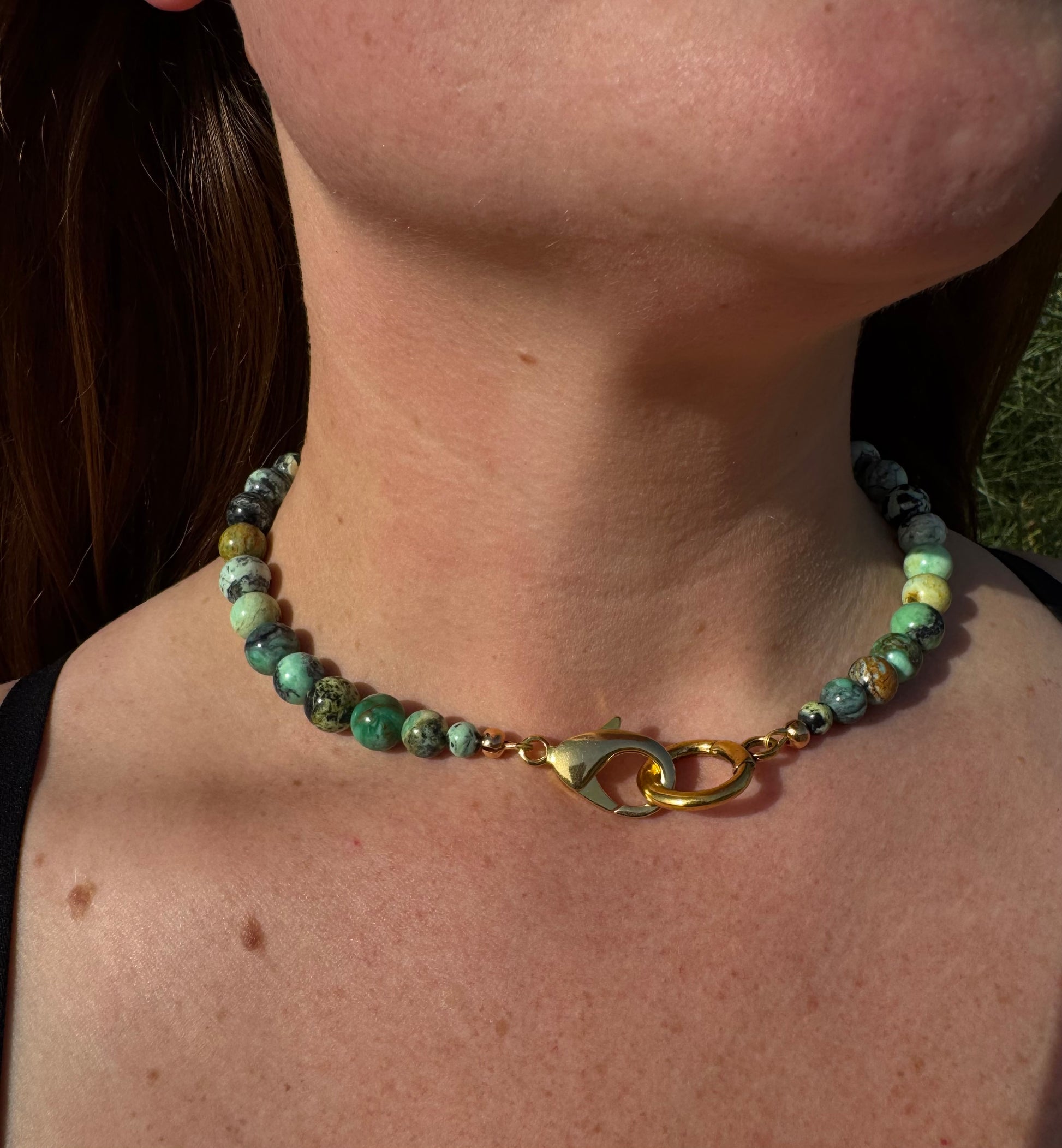 Natural Variscite Gemstone Necklace
