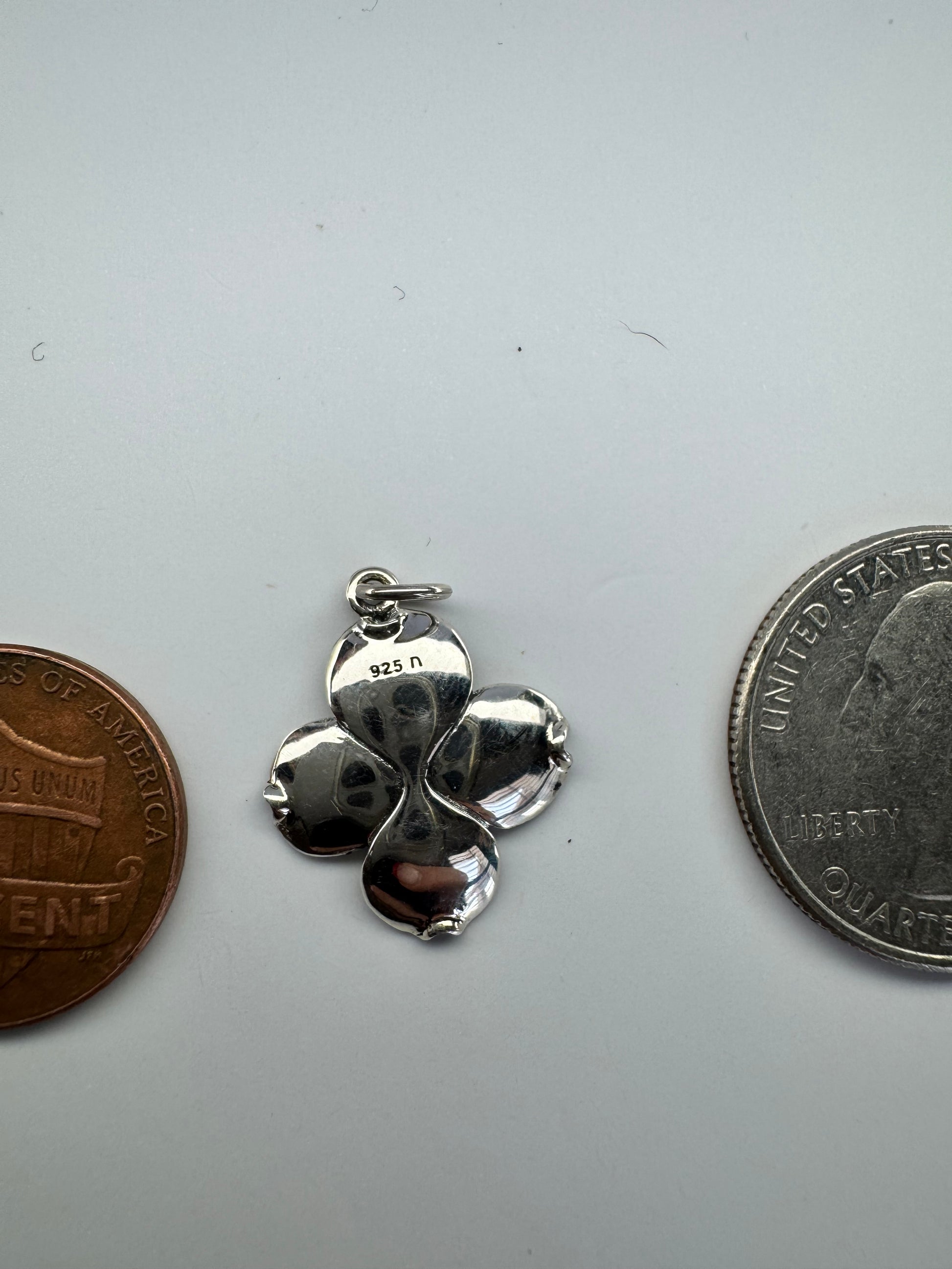 Sterling Silver Flower Charm Pendant