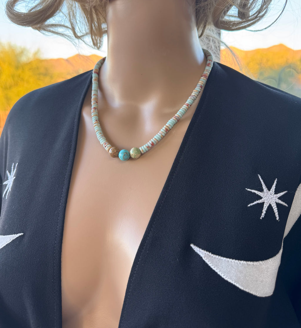 Sea Sediment Jasper Heishi Necklace