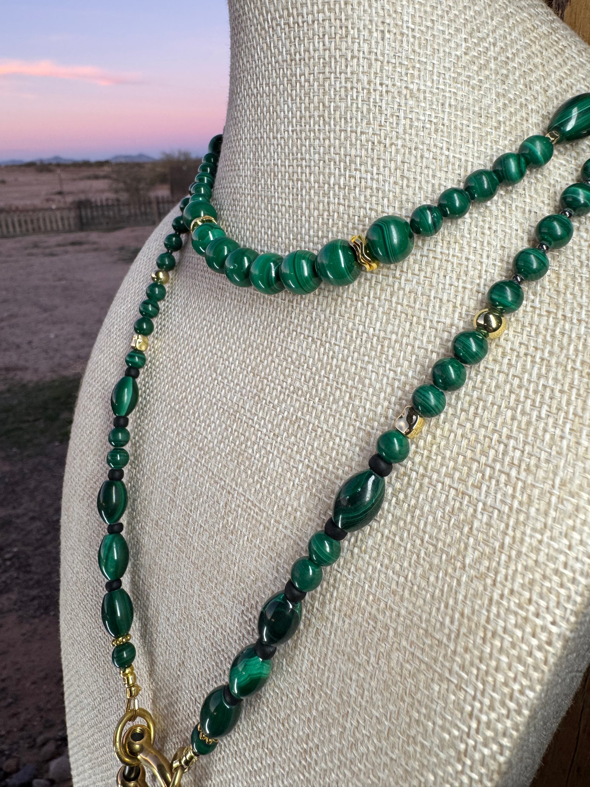 Malachite Signature Wrap Necklace