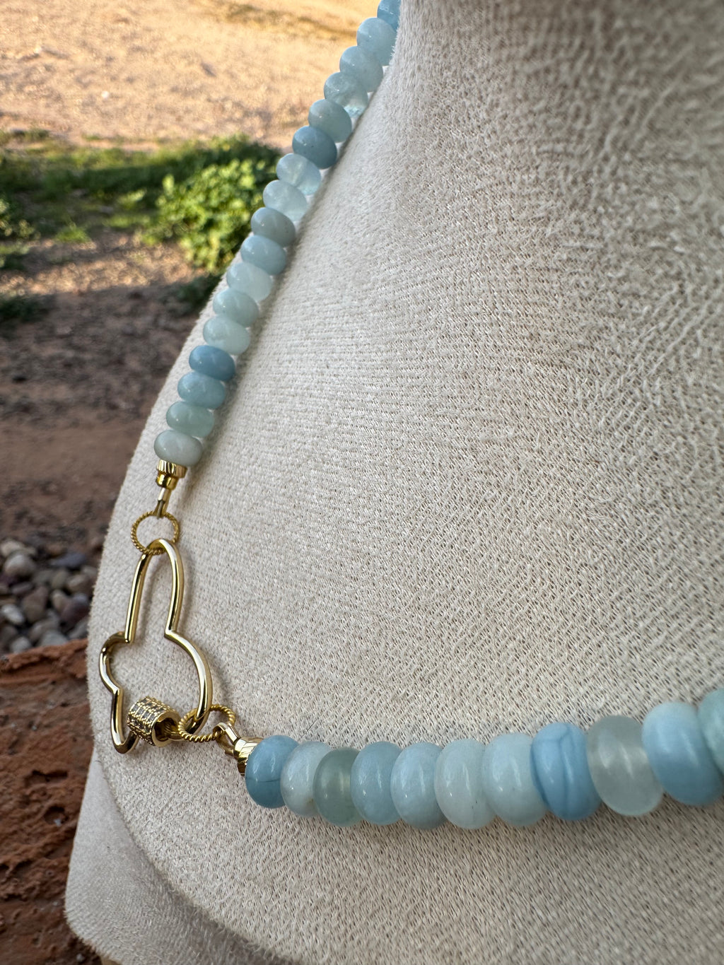 Aquamarine Rondel Necklace