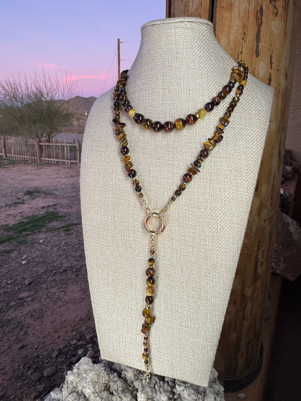 Tiger’s Eye Moe Gems Signature Wrap Necklace