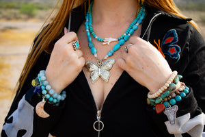 Kingman & Baja Shell with Butterfly
