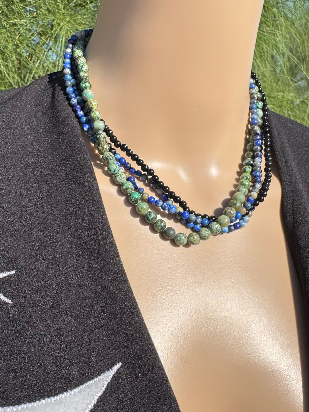 Simple Handmade Gemstone Necklaces – 16” (with 2” extender)