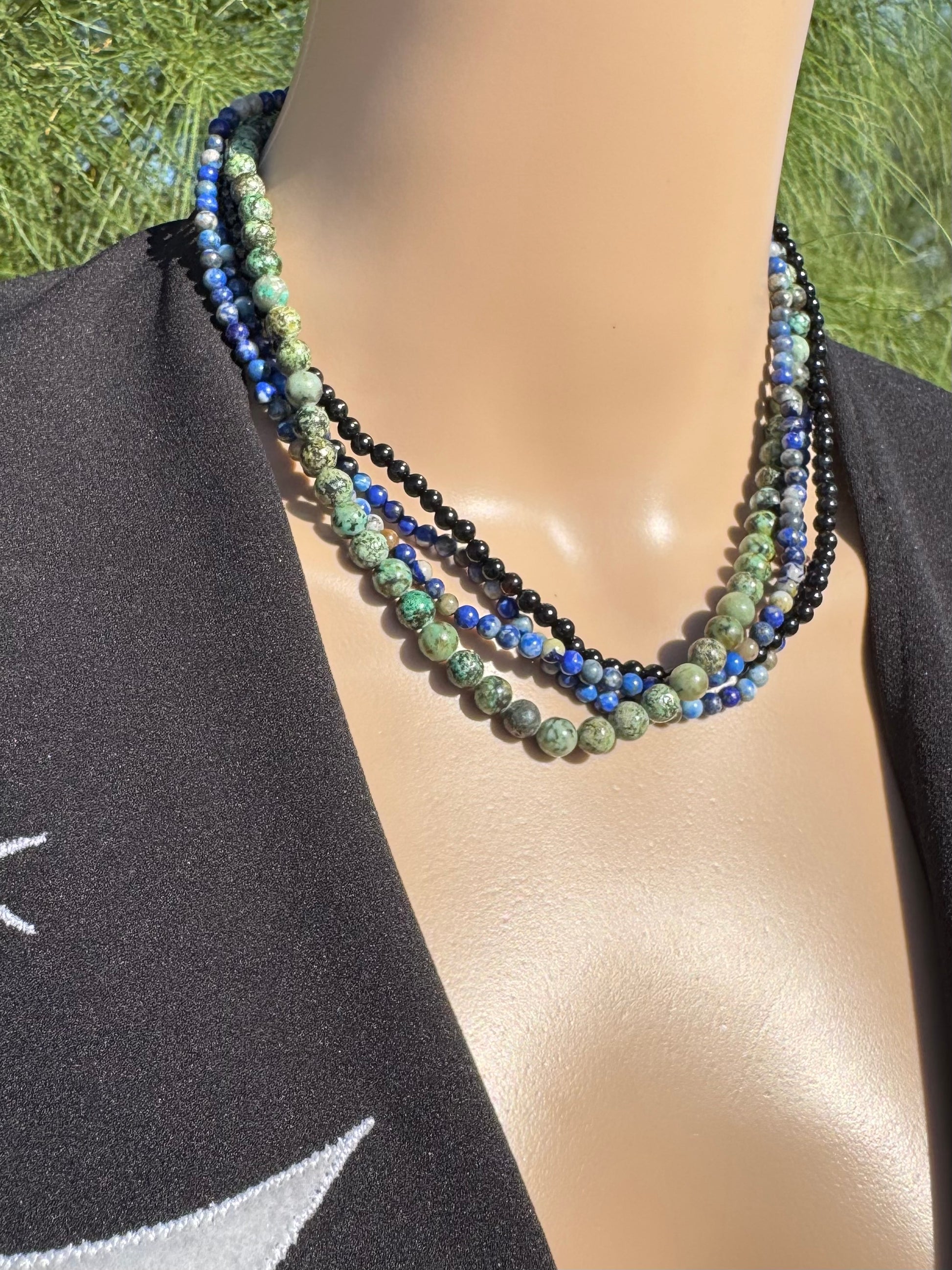 Simple Handmade Gemstone Necklaces – 16” (with 2” extender)