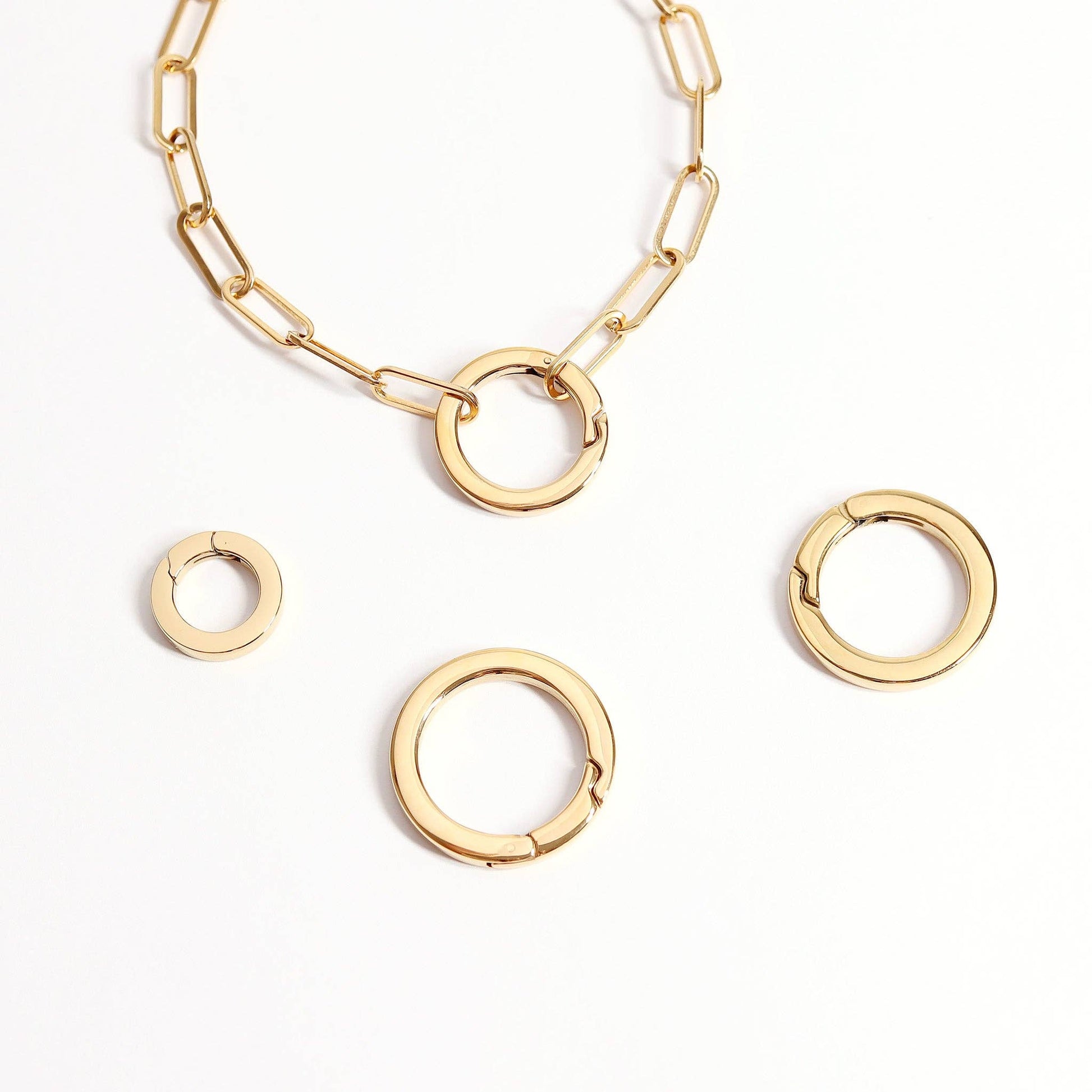 PVD Stainless Steel Circle Carabiner for Necklace