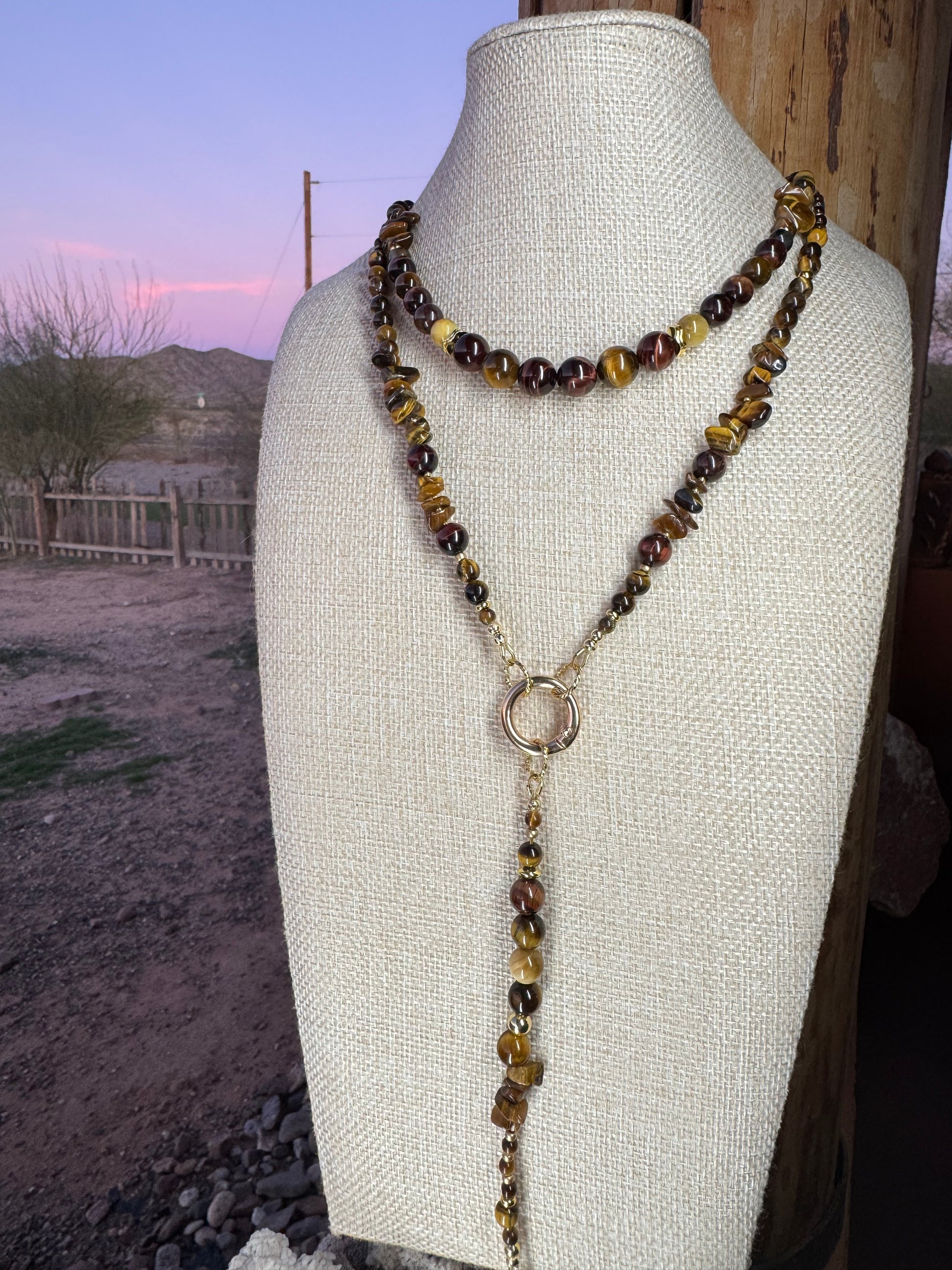 Tiger’s Eye Moe Gems Signature Wrap Necklace