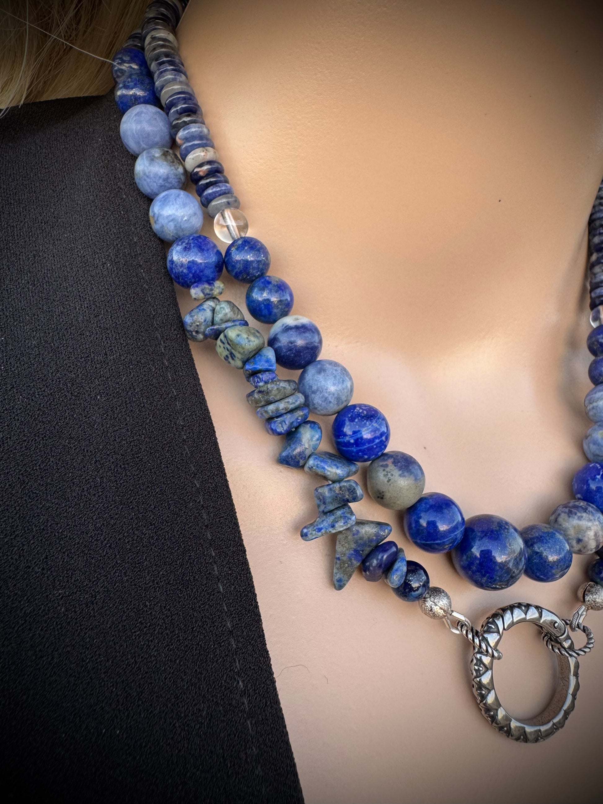 Lapis Lazuli • Sodalite • Clear Quartz - FREE Bracelet