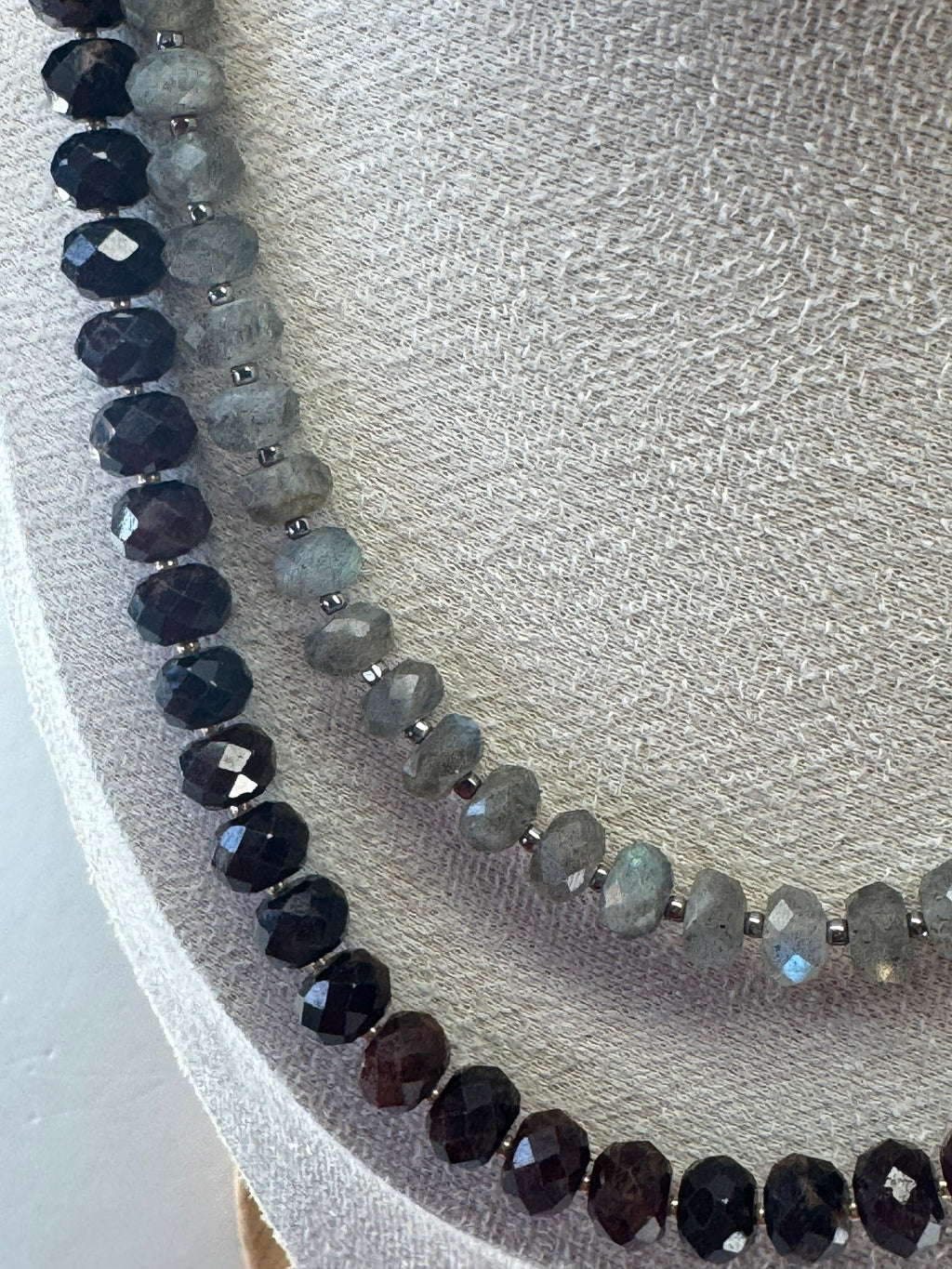Faceted Garnet Necklace with Vermeil Gold Clasp