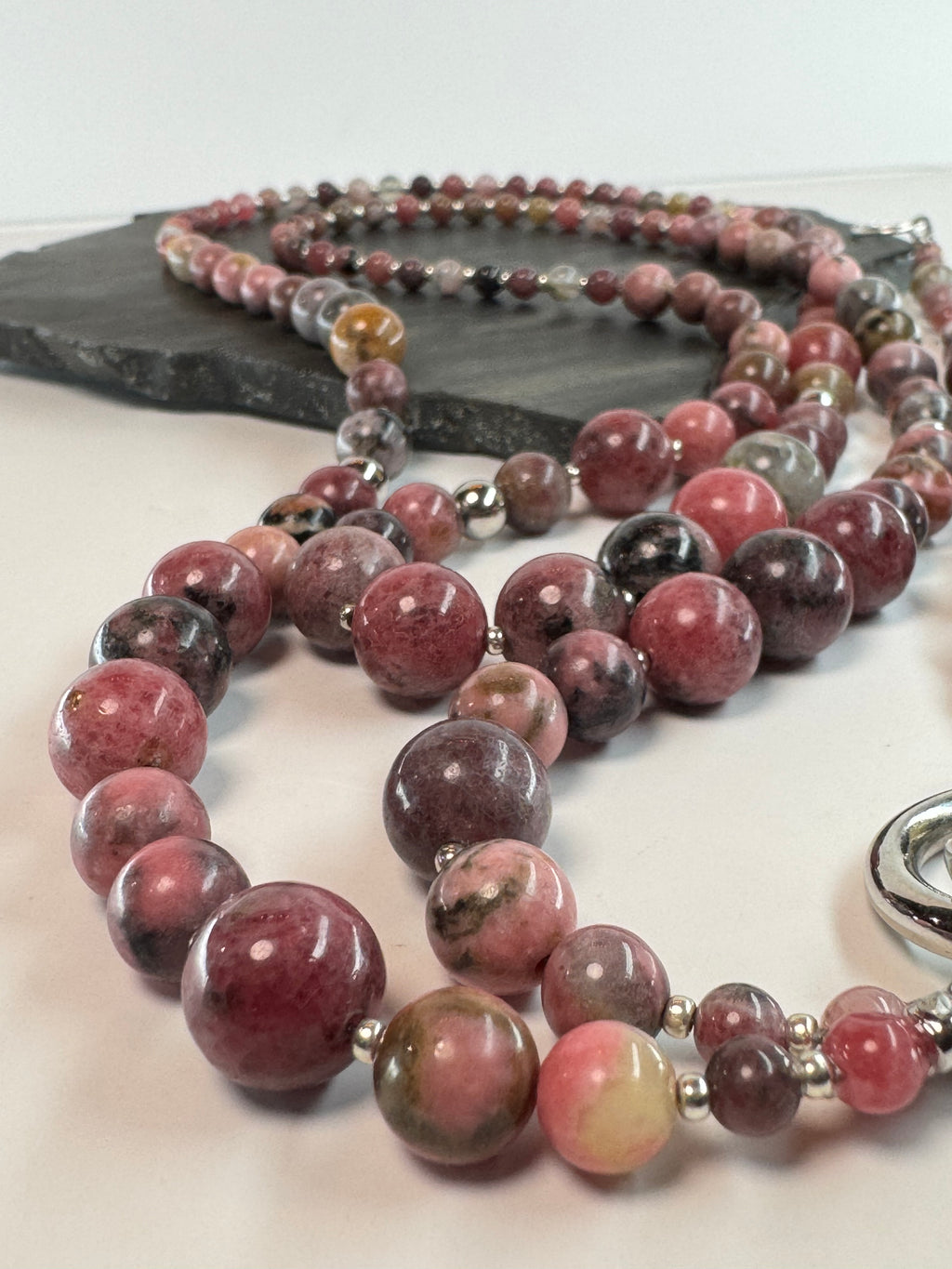 Rhodonite with Matrix Wrap Necklace