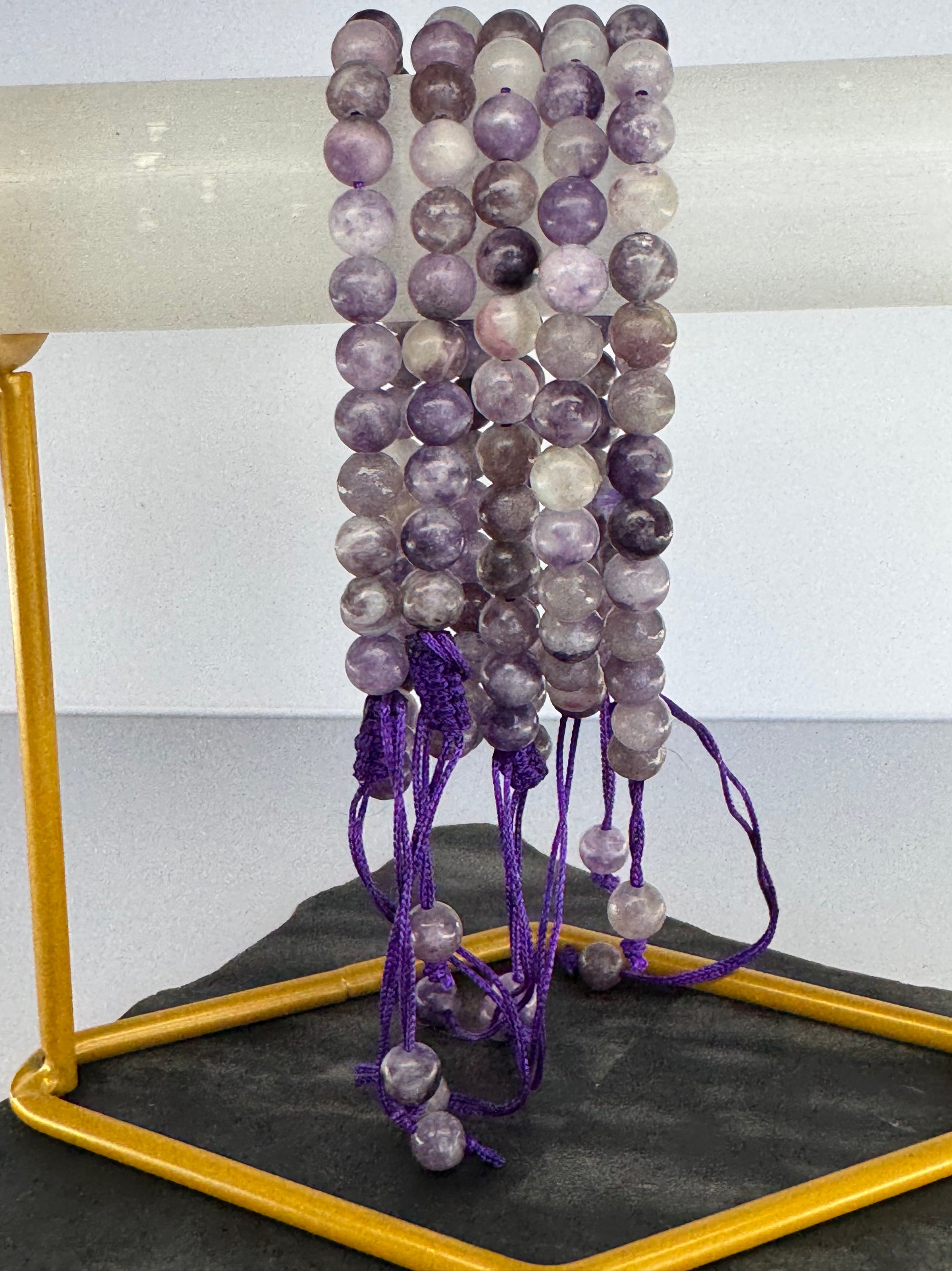 Lepidolite Adjustable Bracelet – 6mm Beads