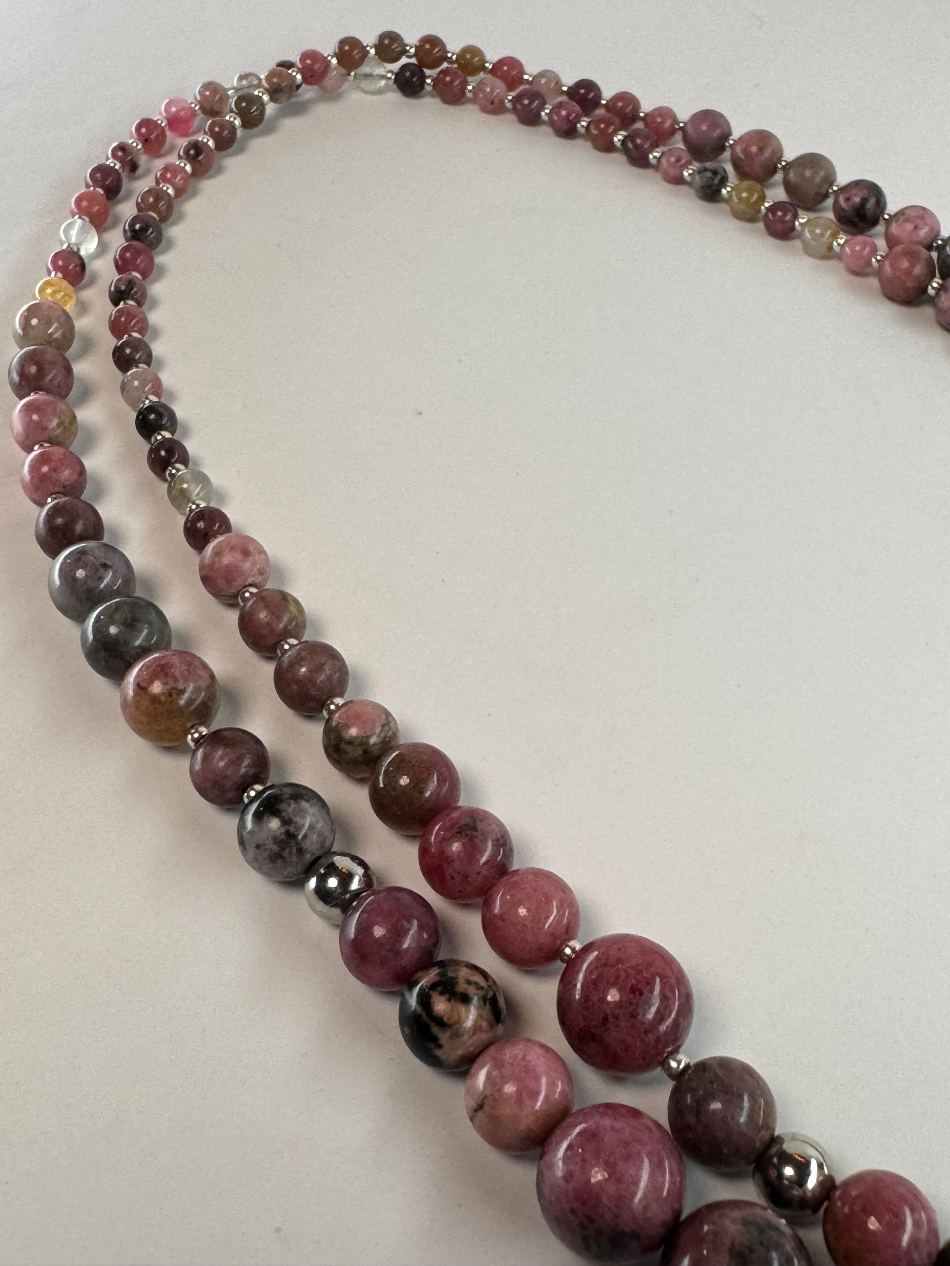 Rhodonite with Matrix Wrap Necklace