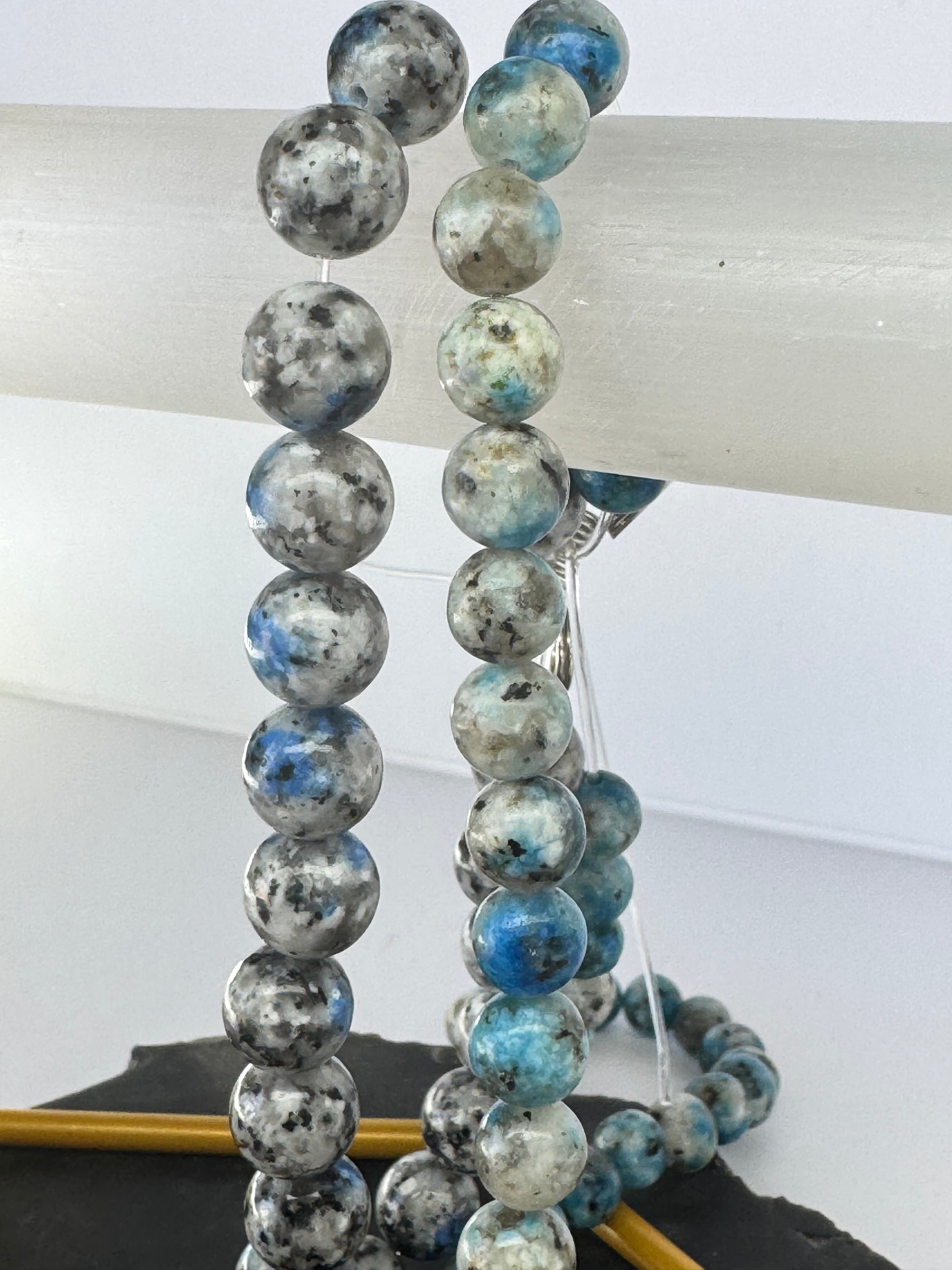 Natural K2 Stone - with striking blue azurite in granite matrix