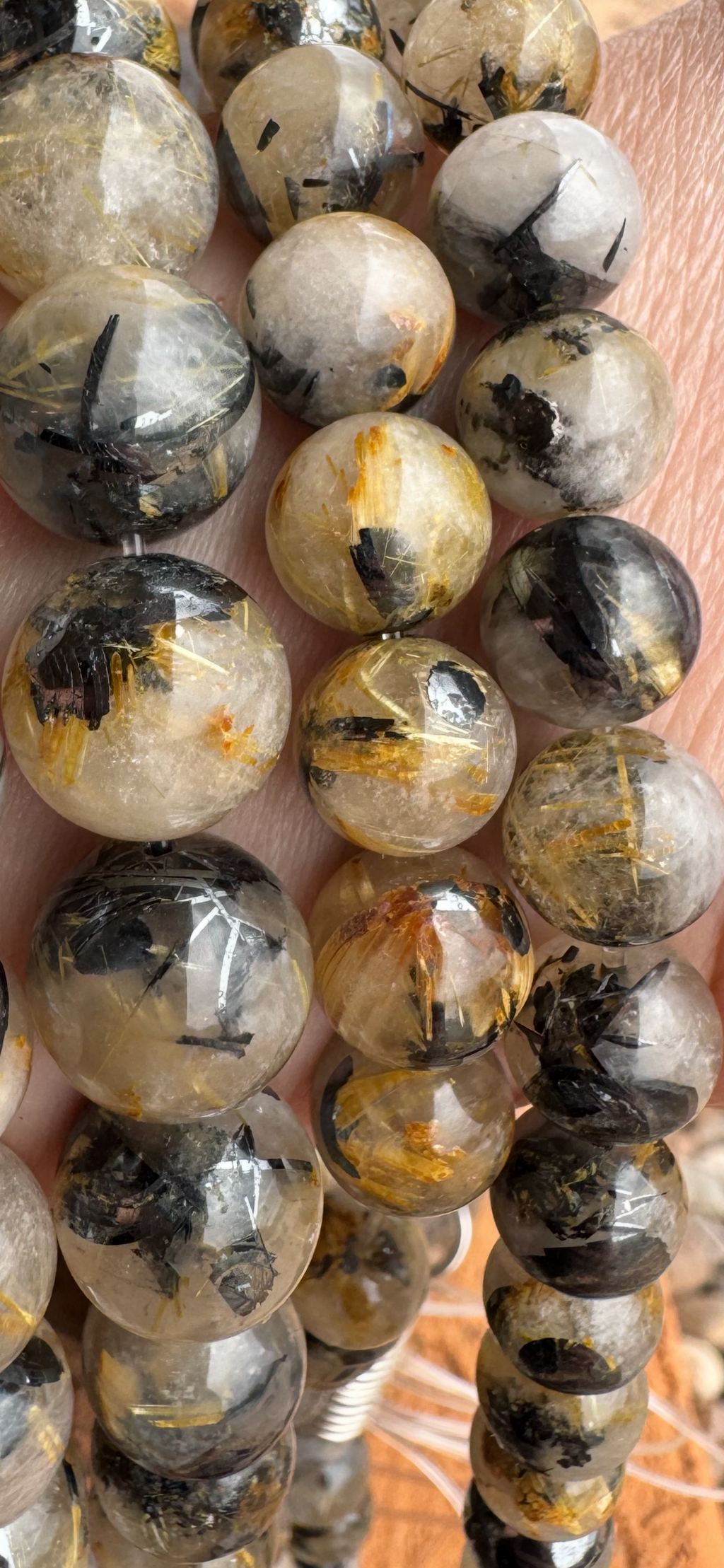 Golden Rutilated Black Tourmaline Quartz