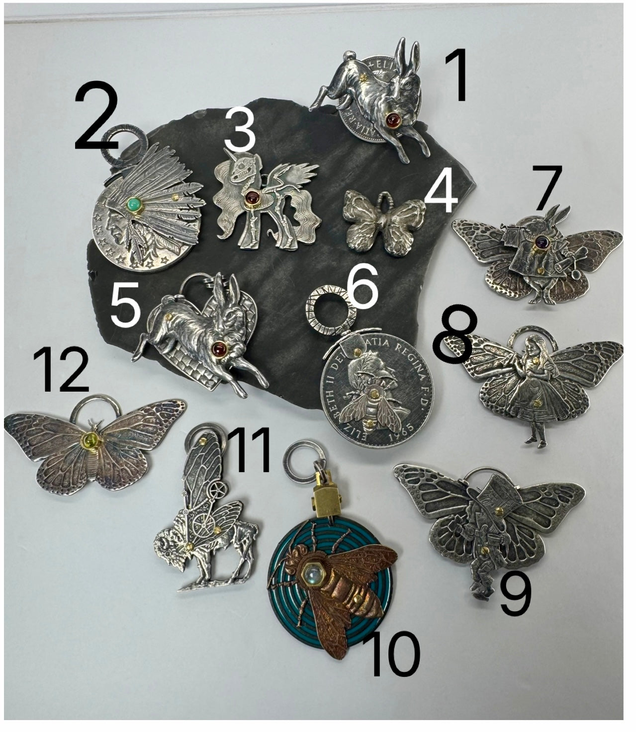 Handmade Pendants & one Ring