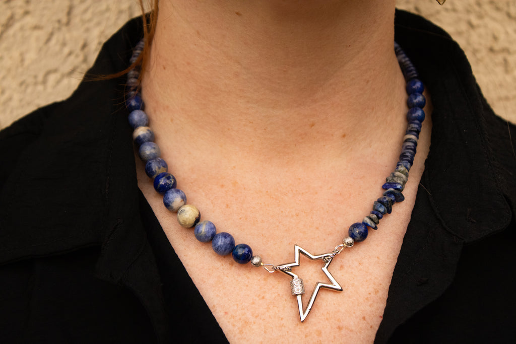 Lapis Lazuli • Sodalite • Clear Quartz (16½”)