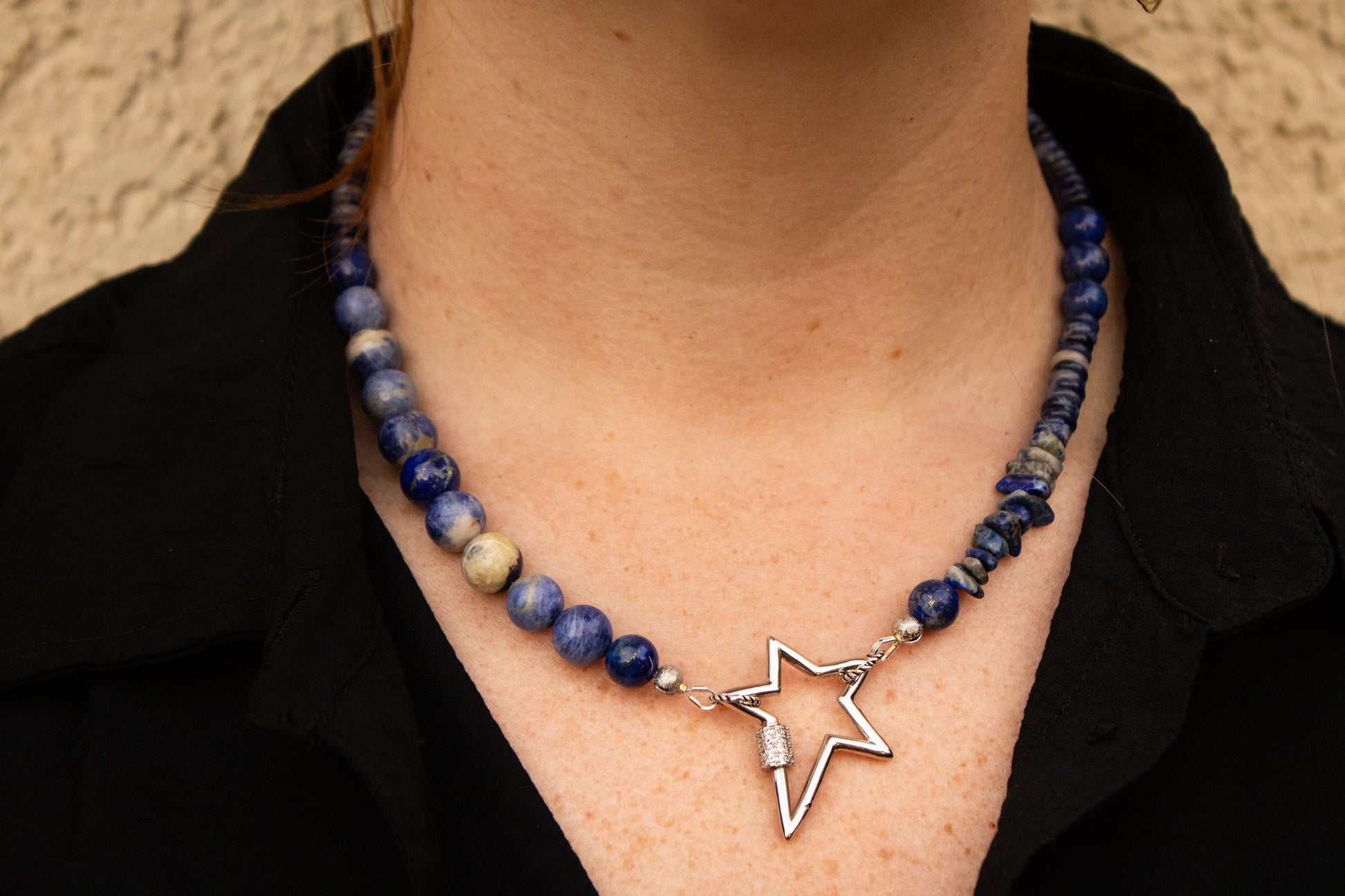 Lapis Lazuli • Sodalite • Clear Quartz (16½”)