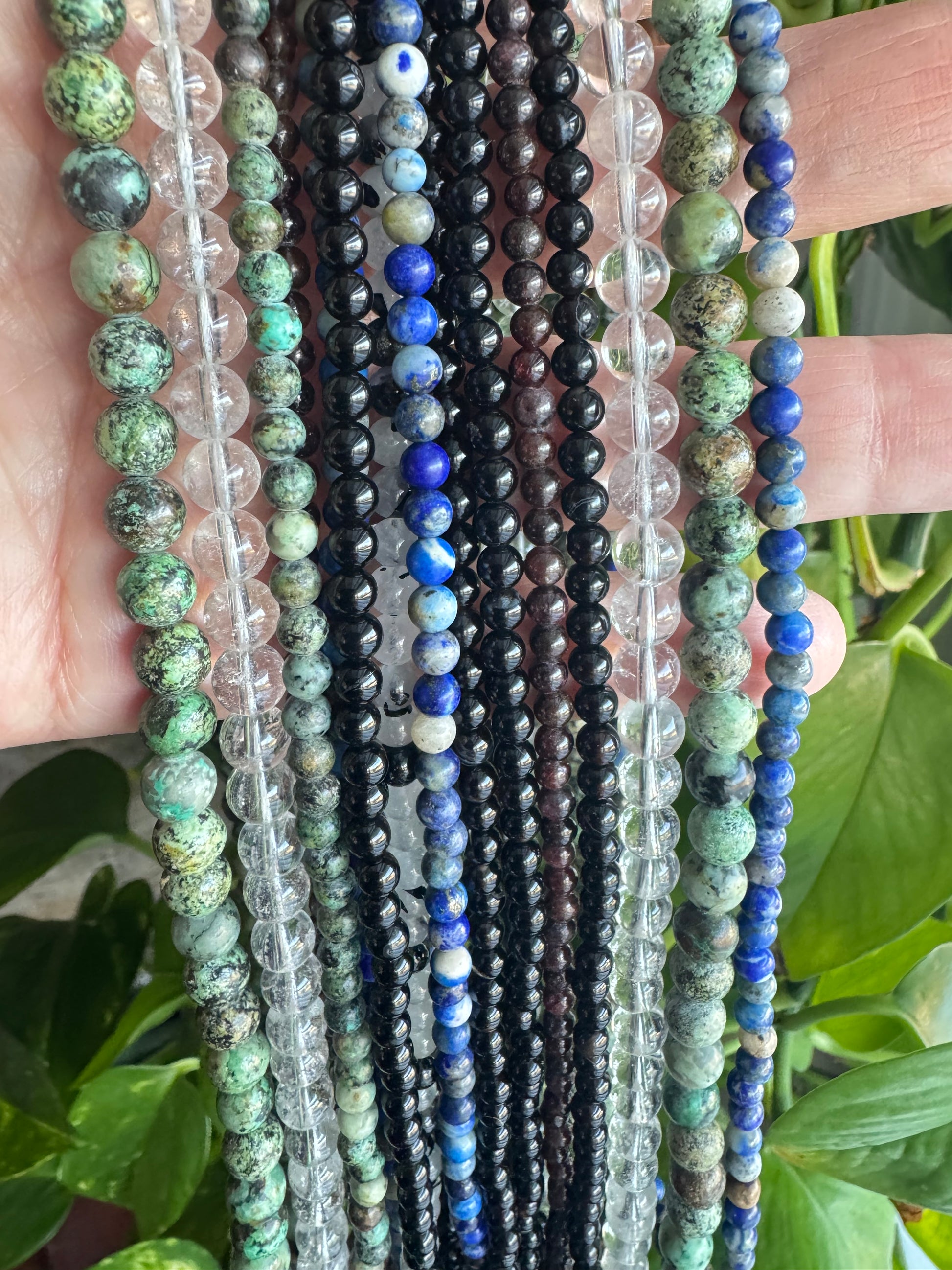 Simple Handmade Gemstone Necklaces – 16” (with 2” extender)