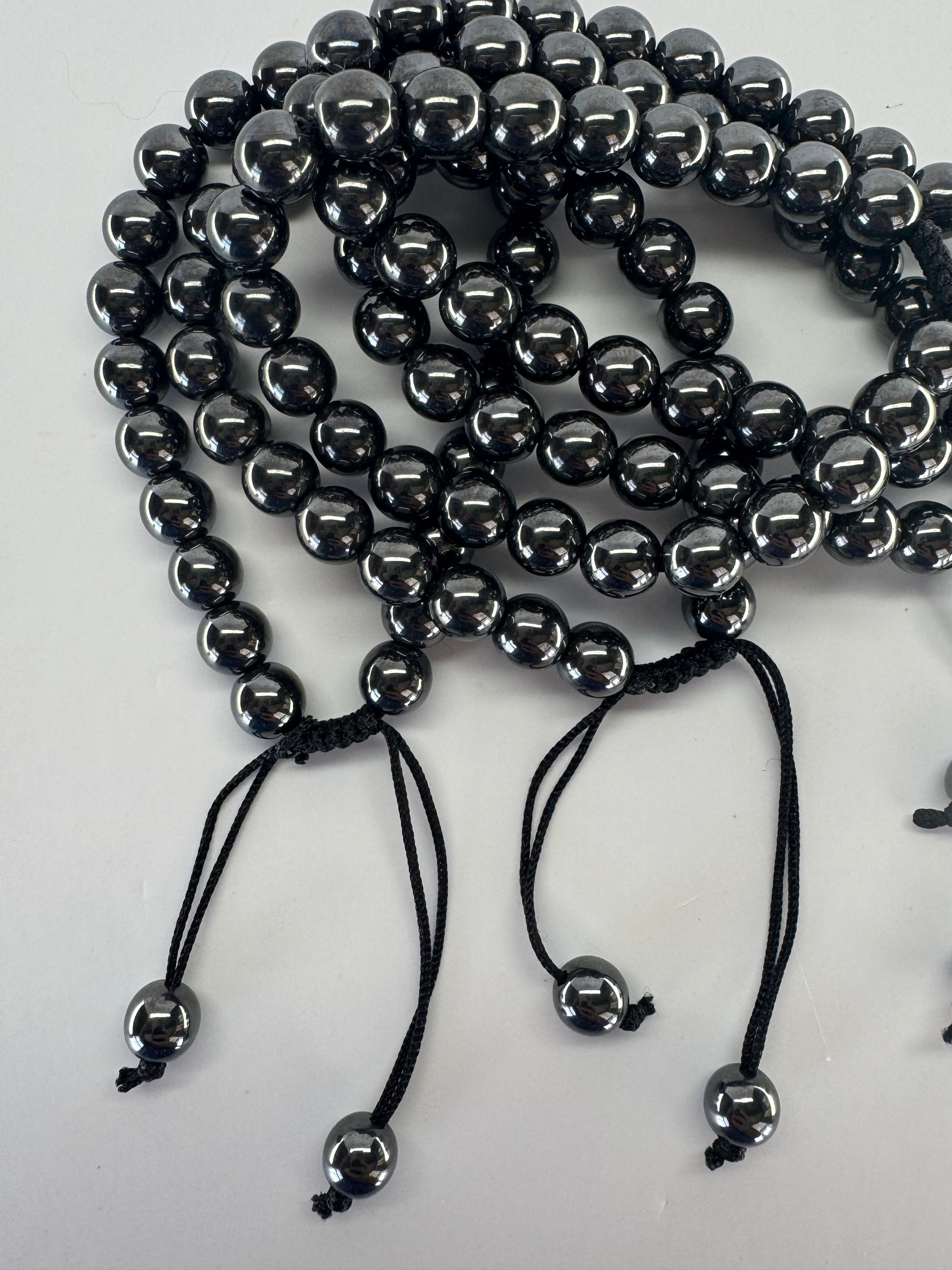 Hematite Adjustable Bracelet – 8mm Beads