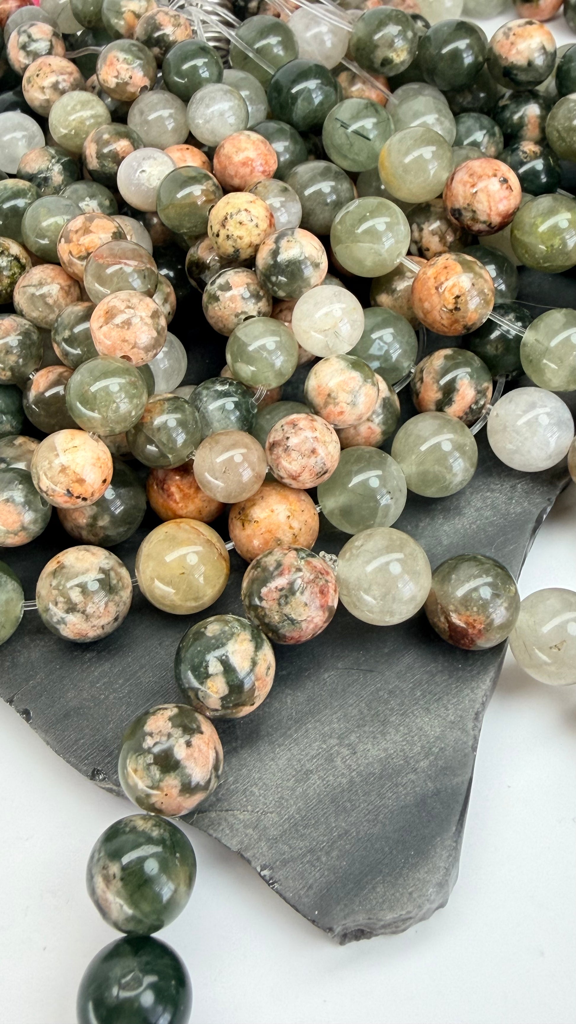 Natural Cherry Blossom Landscape Quartz (Lodolite)