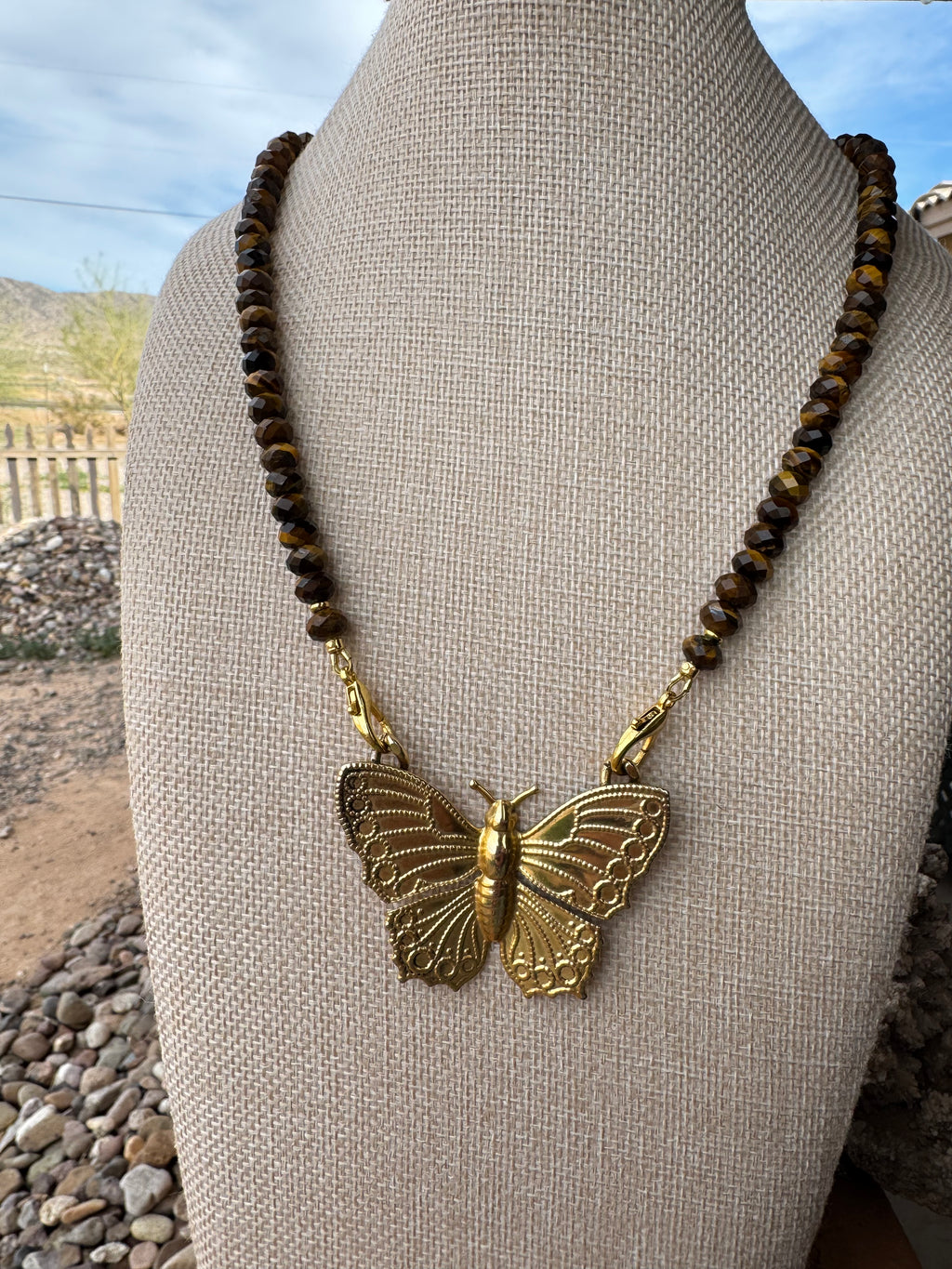 Tiger Eye Faceted Necklace