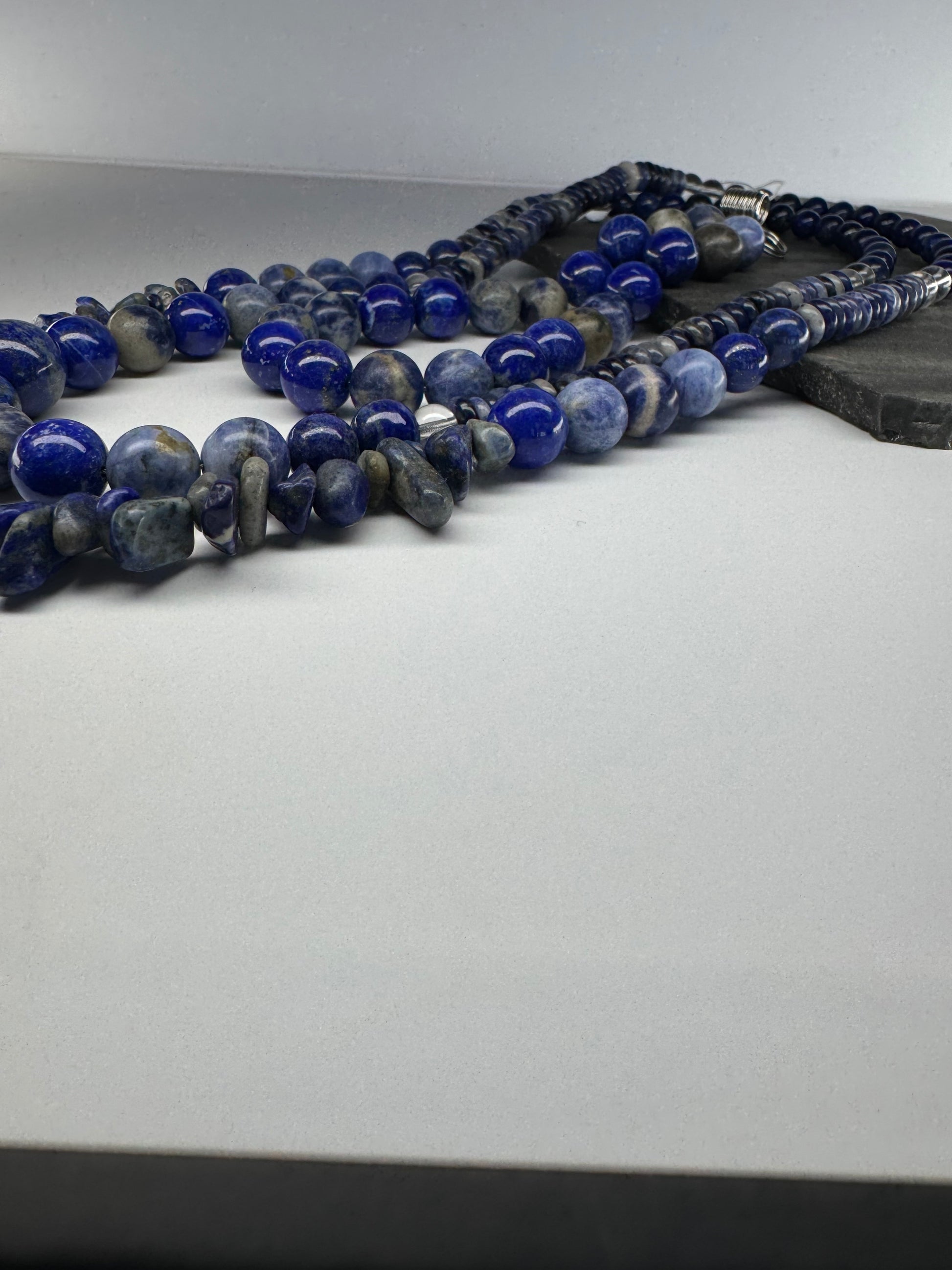 Lapis Lazuli • Sodalite • Clear Quartz - FREE Bracelet