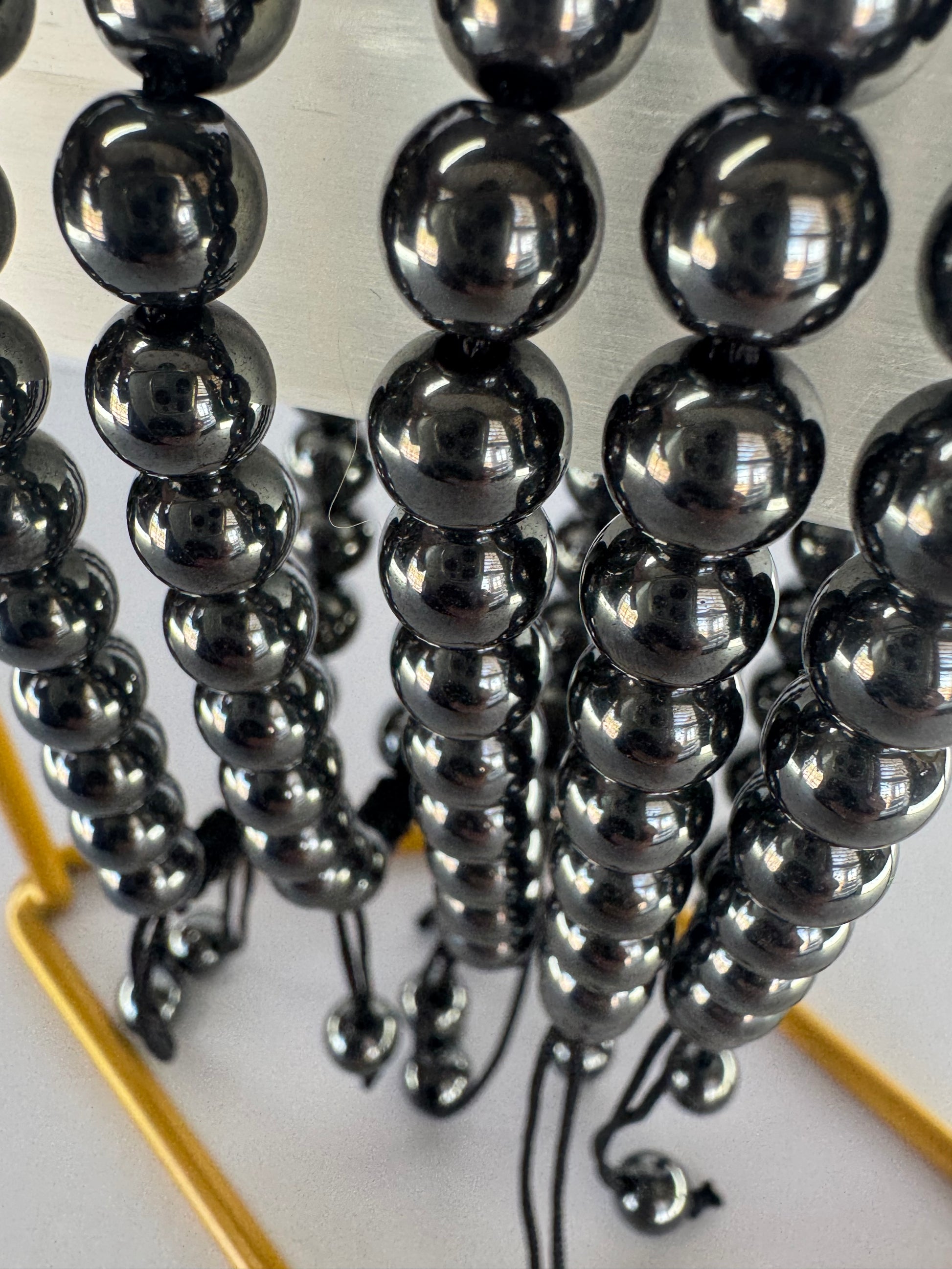 Hematite Adjustable Bracelet – 8mm Beads