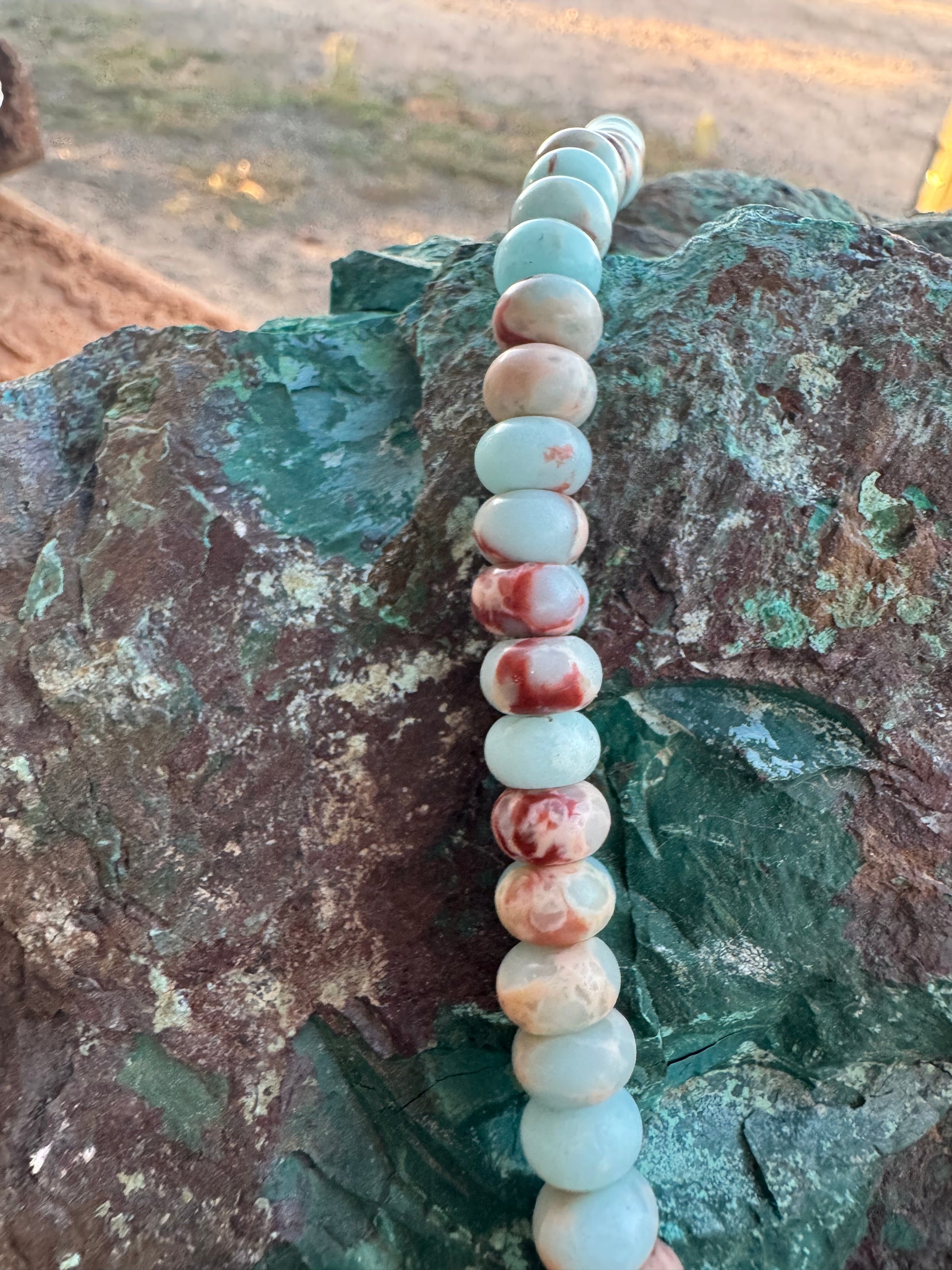 Sea Sediment Jasper Rondelle Necklace