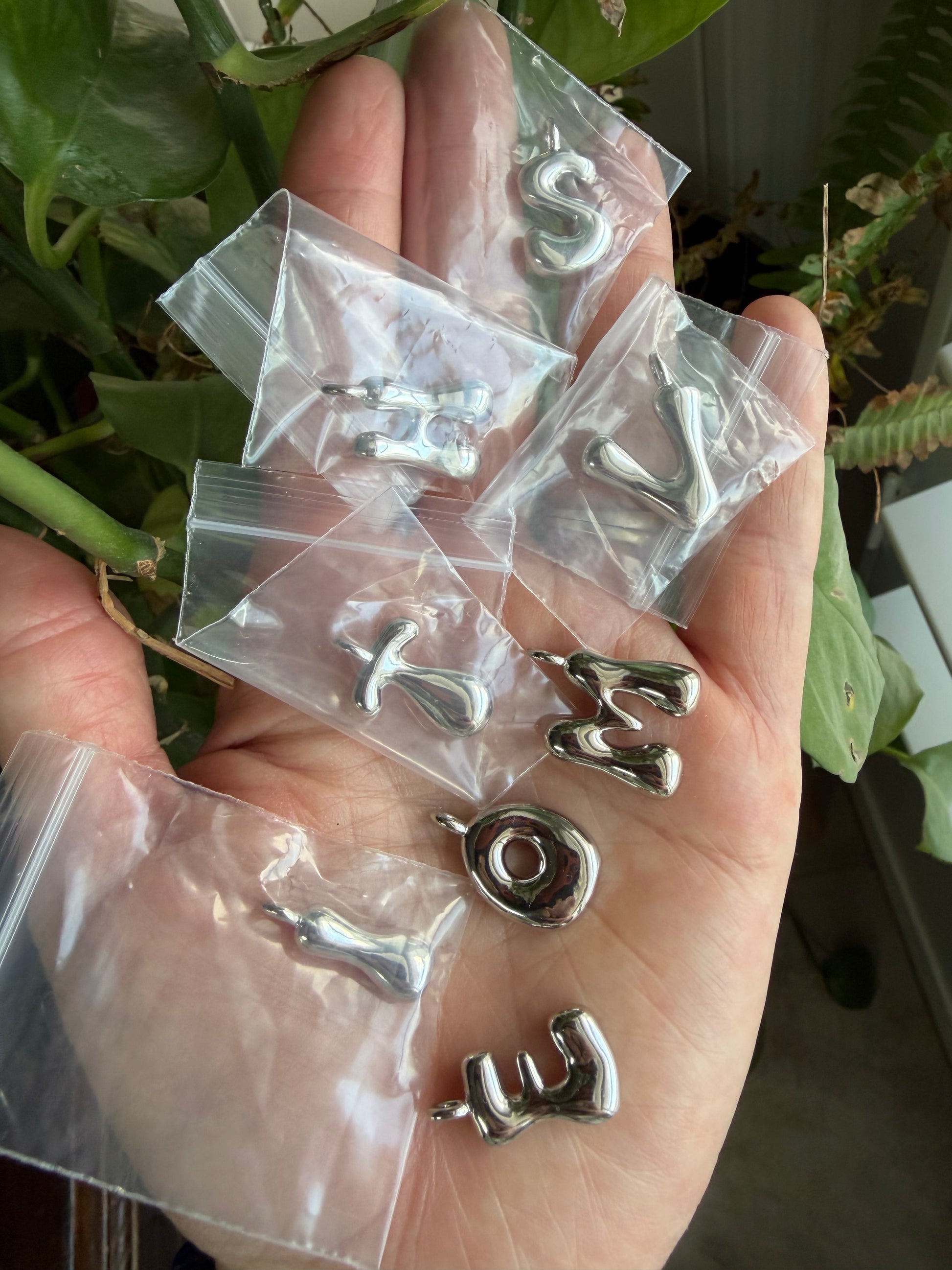 Silver Alphabet Charms