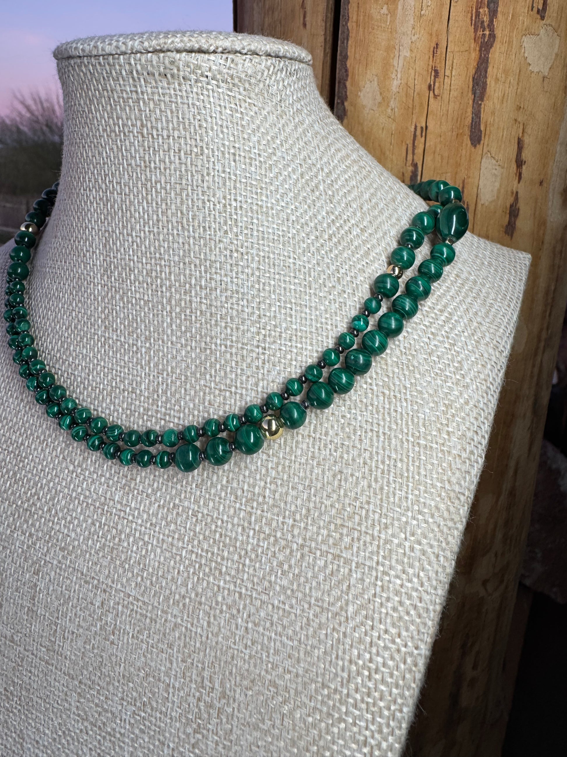 Malachite Signature Wrap Necklace