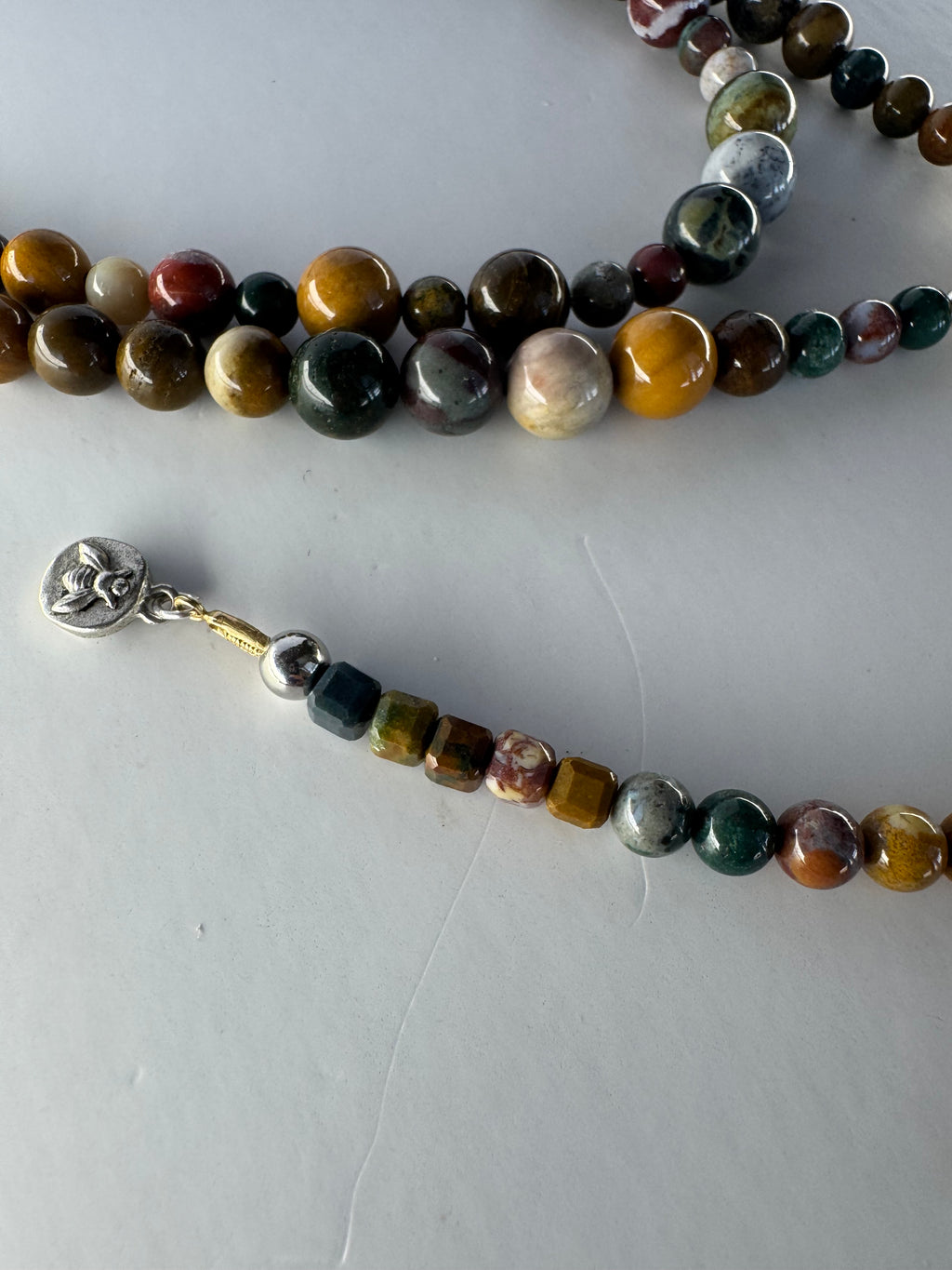 Moe Gems Signature Wrap Necklace – Ocean Jasper