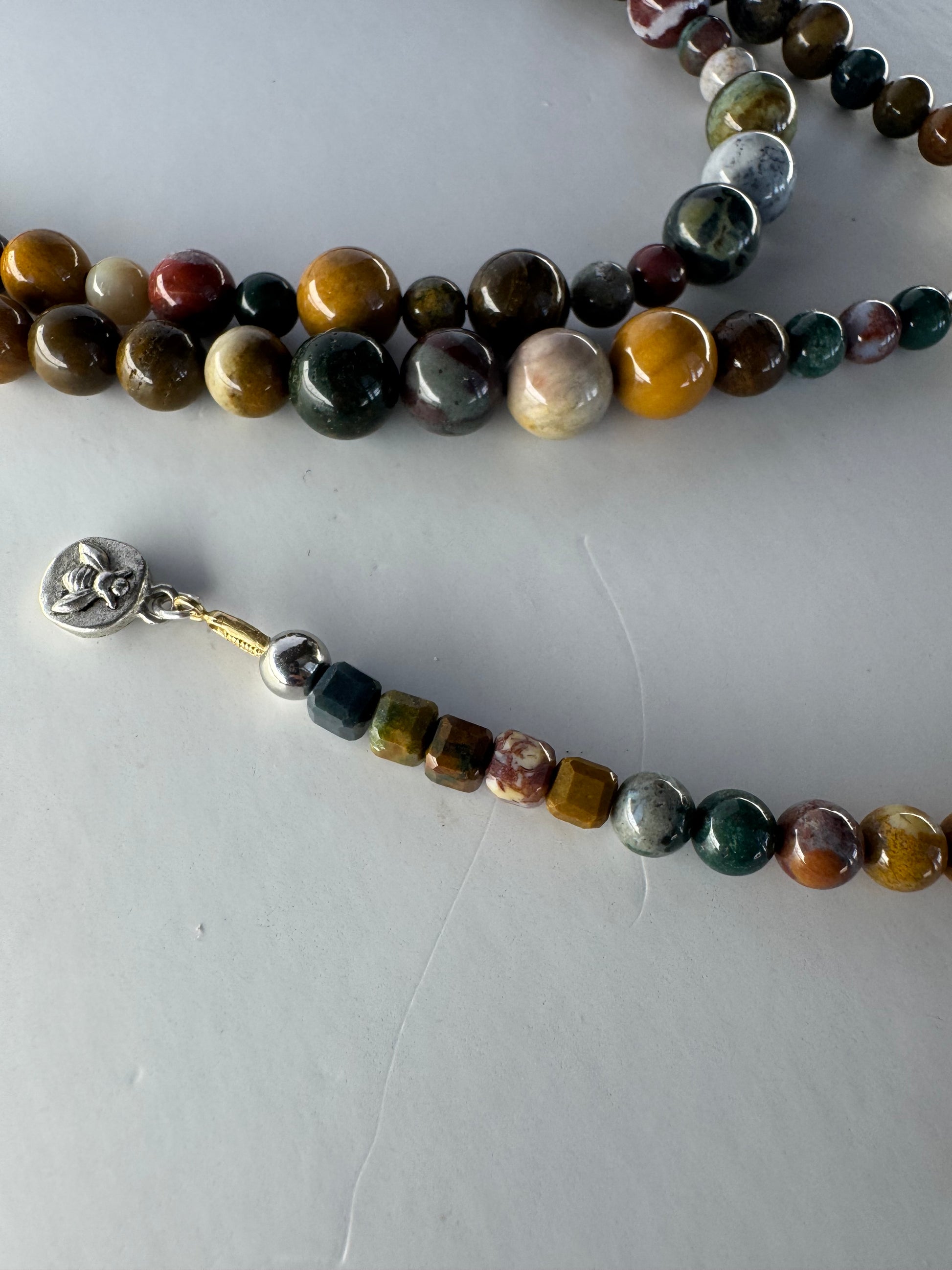 Moe Gems Signature Wrap Necklace – Ocean Jasper