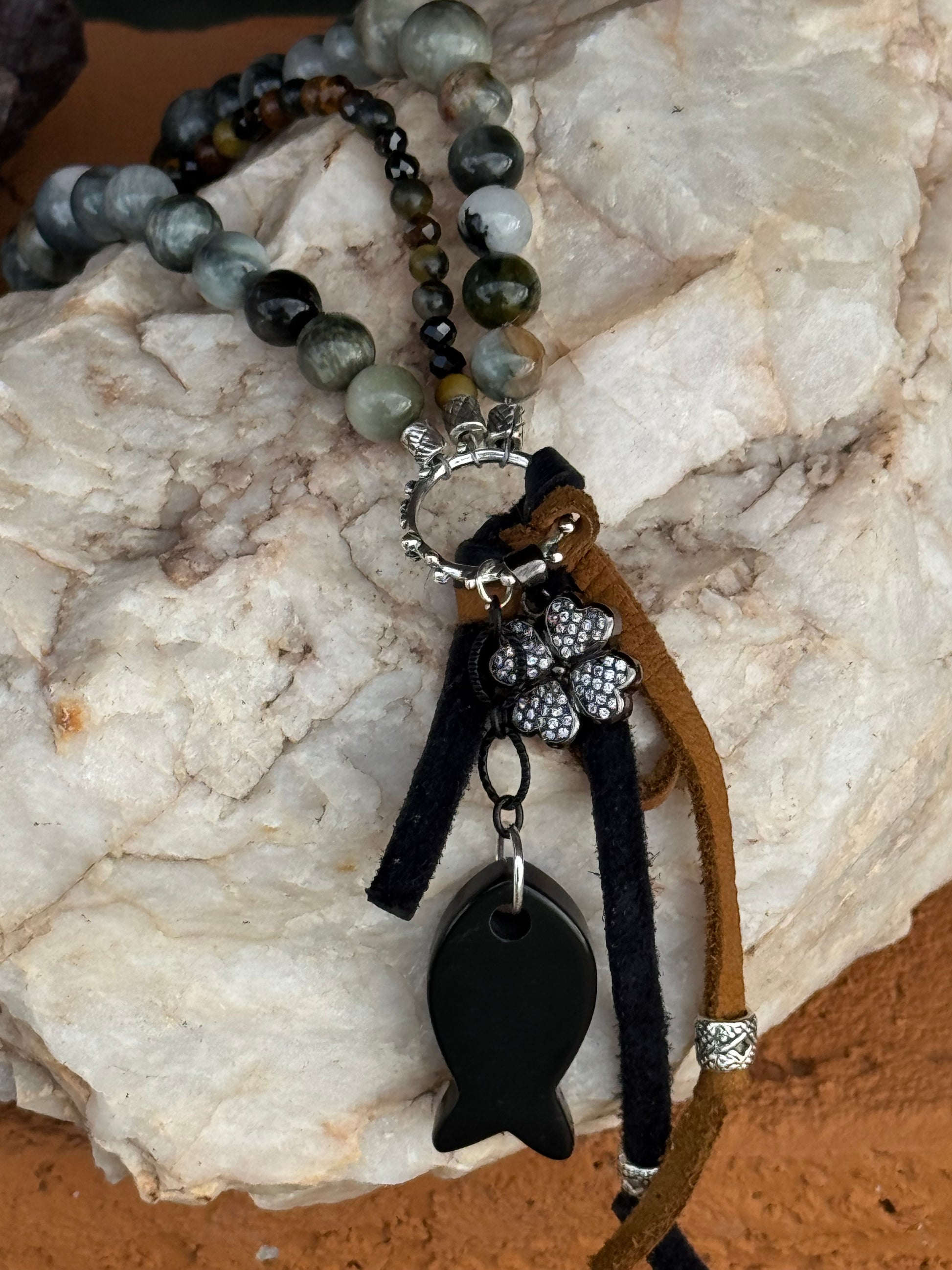 Eagle Eye & Tiger’s Eye Boho Multi Strand Bracelet