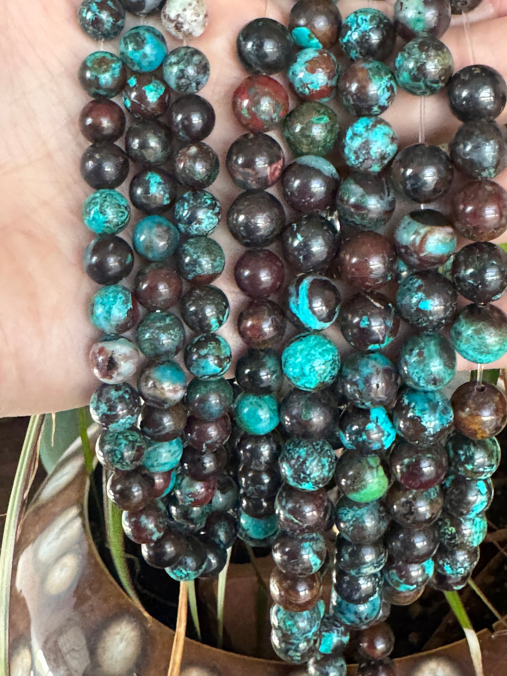 Natural Chrysocolla, Cuprite & Malachite