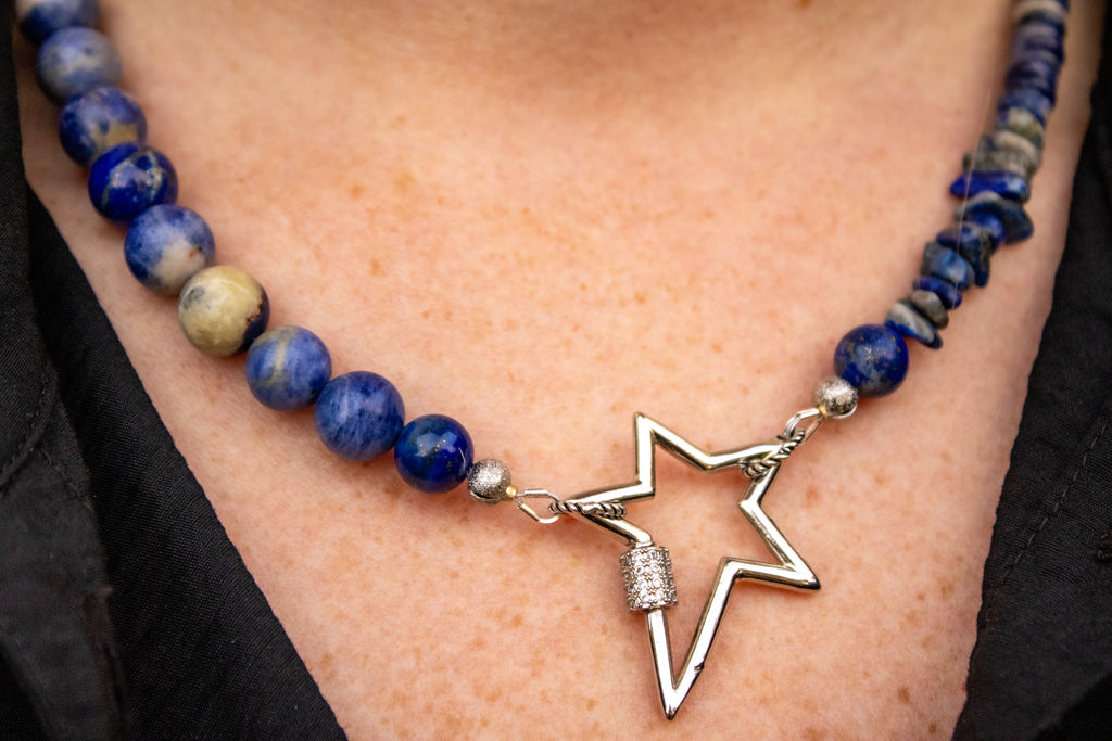 Lapis Lazuli • Sodalite • Clear Quartz (16½”)