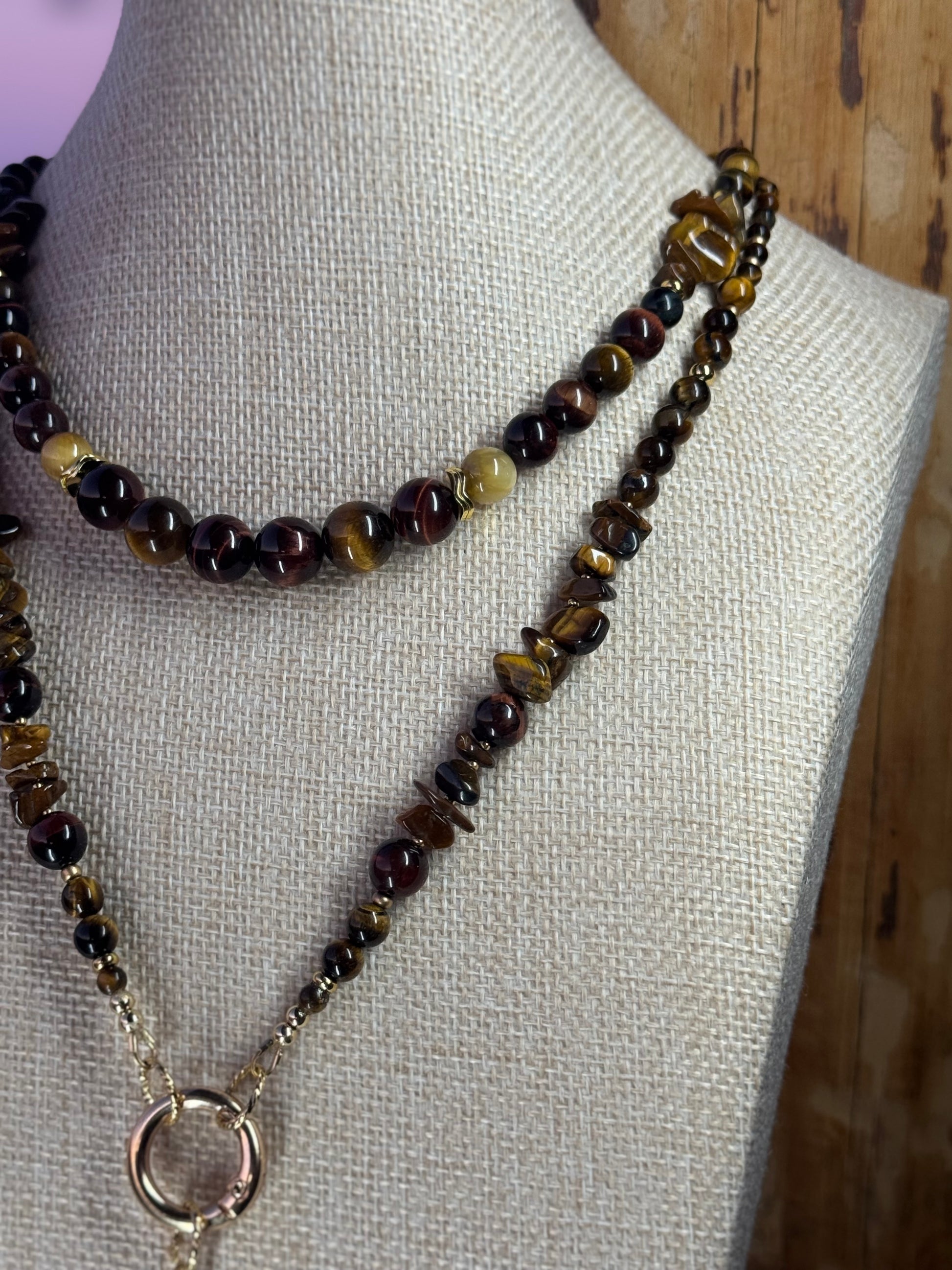Tiger’s Eye Moe Gems Signature Wrap Necklace