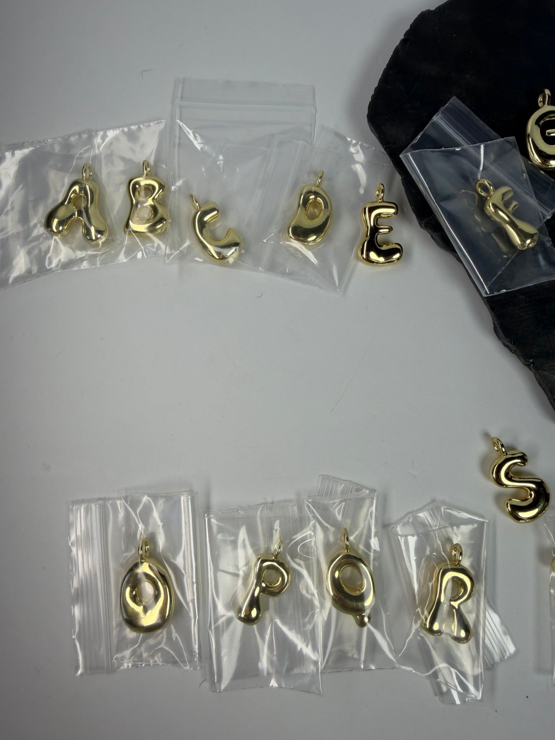 Gold Alphabet Charms