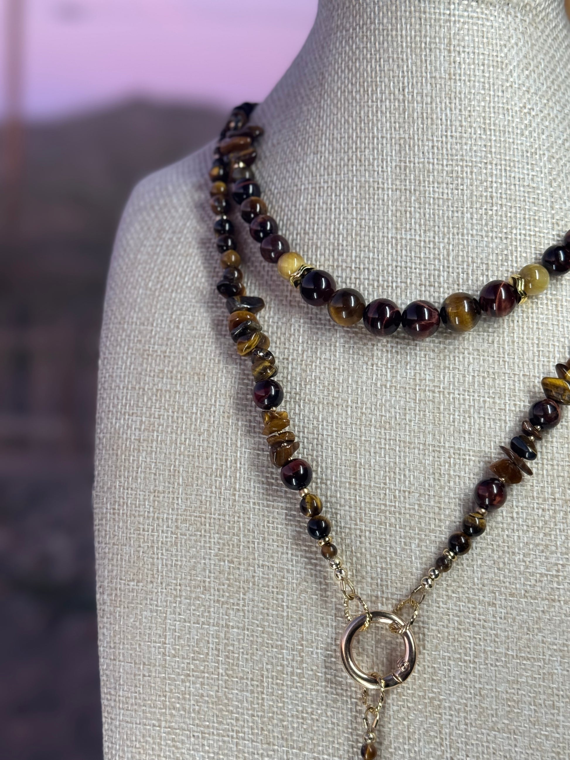 Tiger’s Eye Moe Gems Signature Wrap Necklace