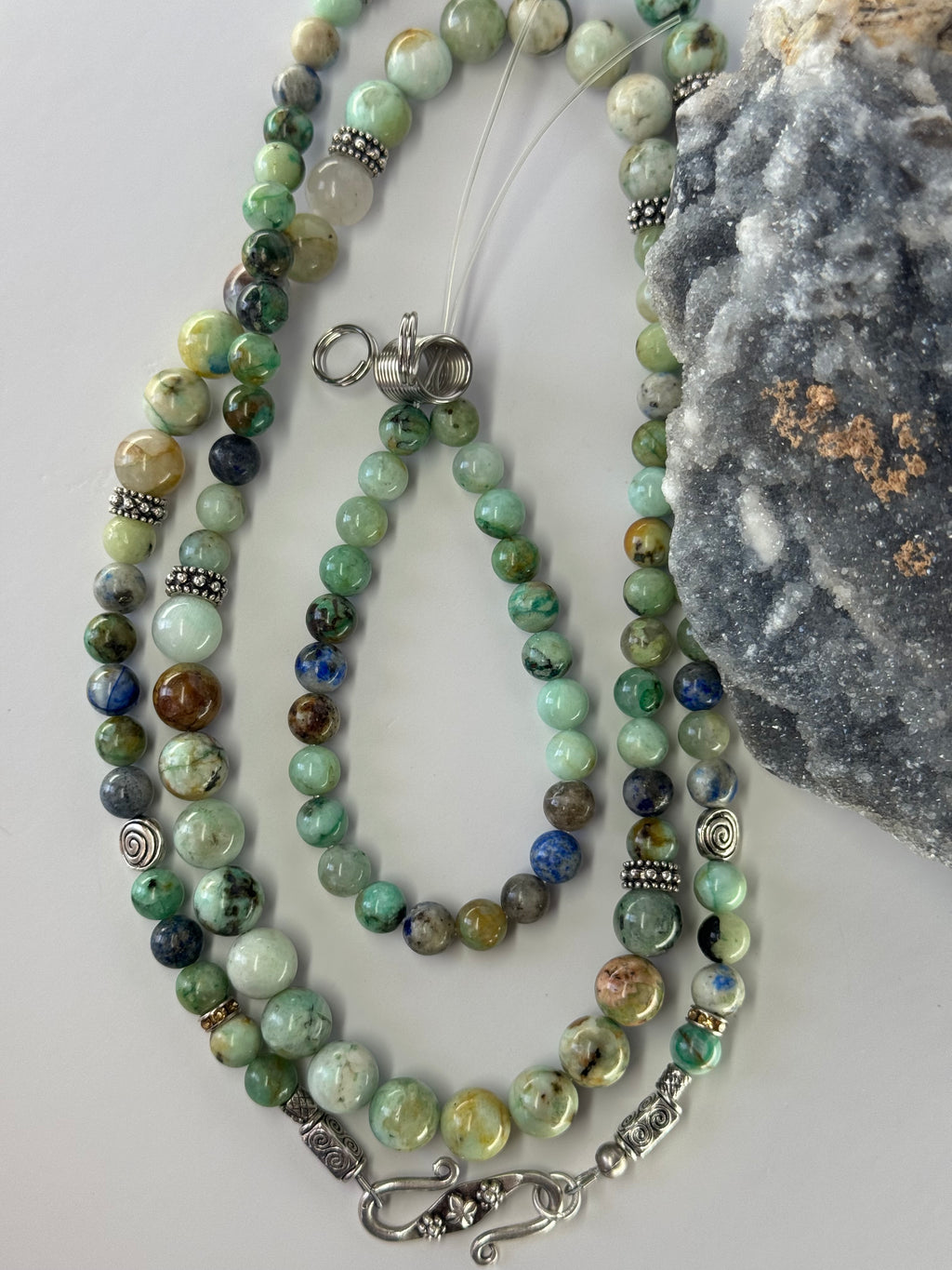 Mongolian Turquoise Necklace & FREE Matching Bracelet