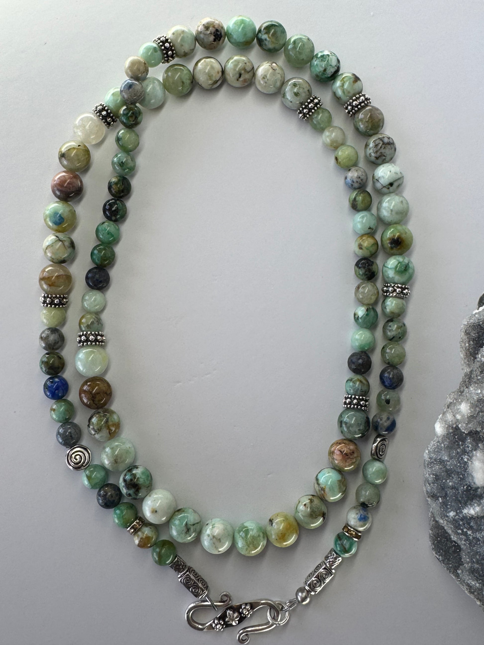 Mongolian Turquoise Necklace & FREE Matching Bracelet