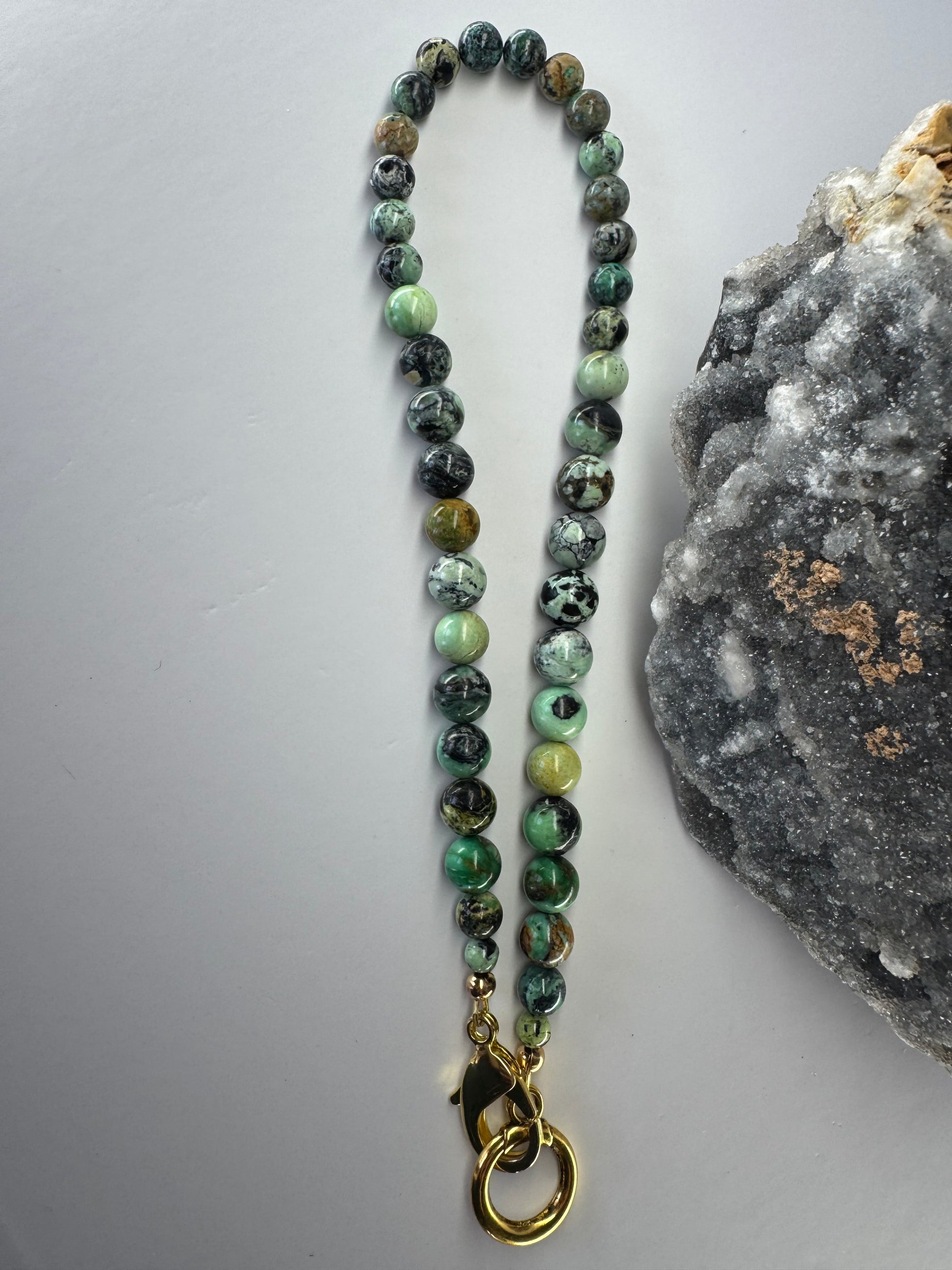 Natural Variscite Gemstone Necklace