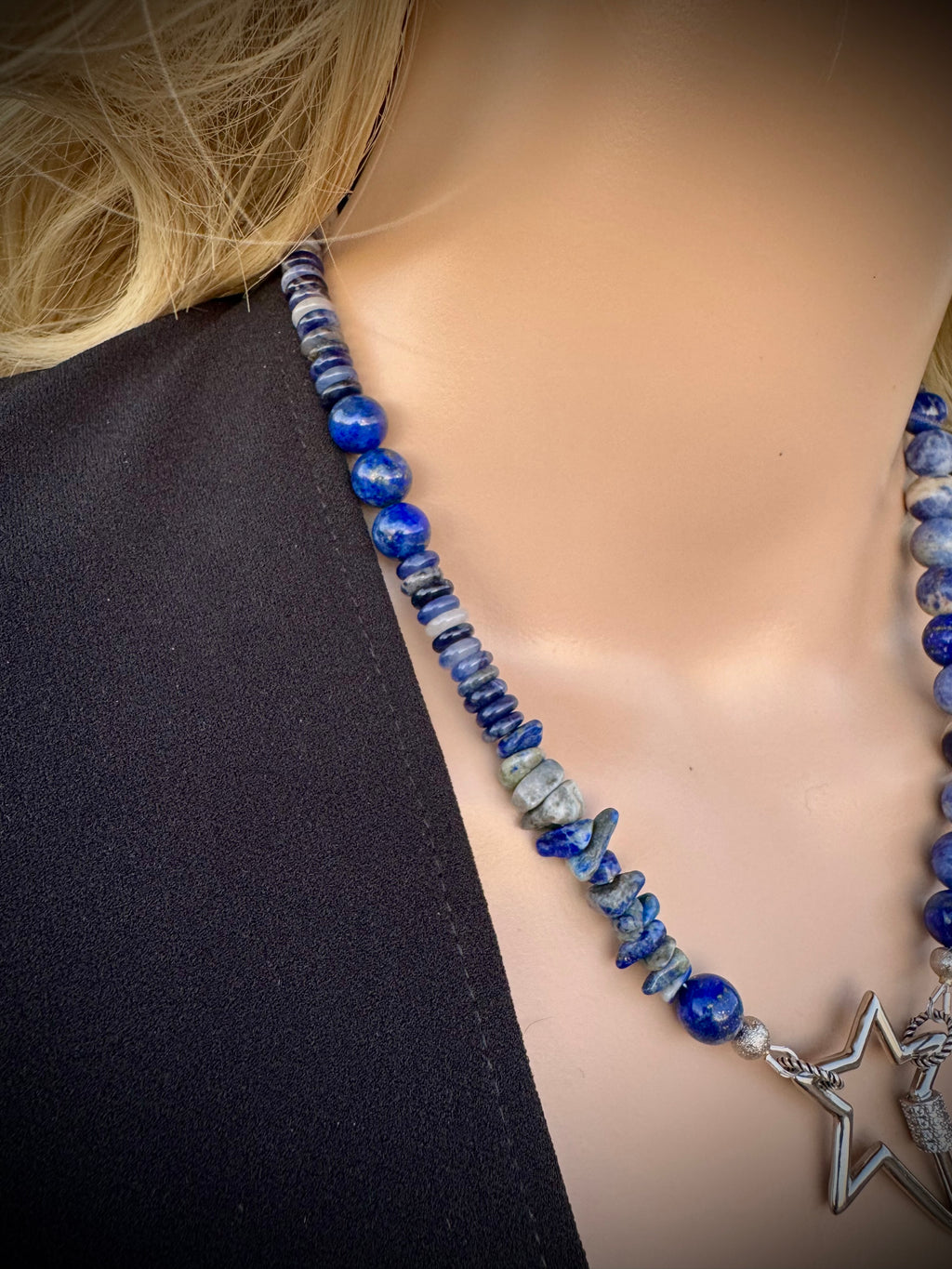 Lapis Lazuli • Sodalite • Clear Quartz (16½”)