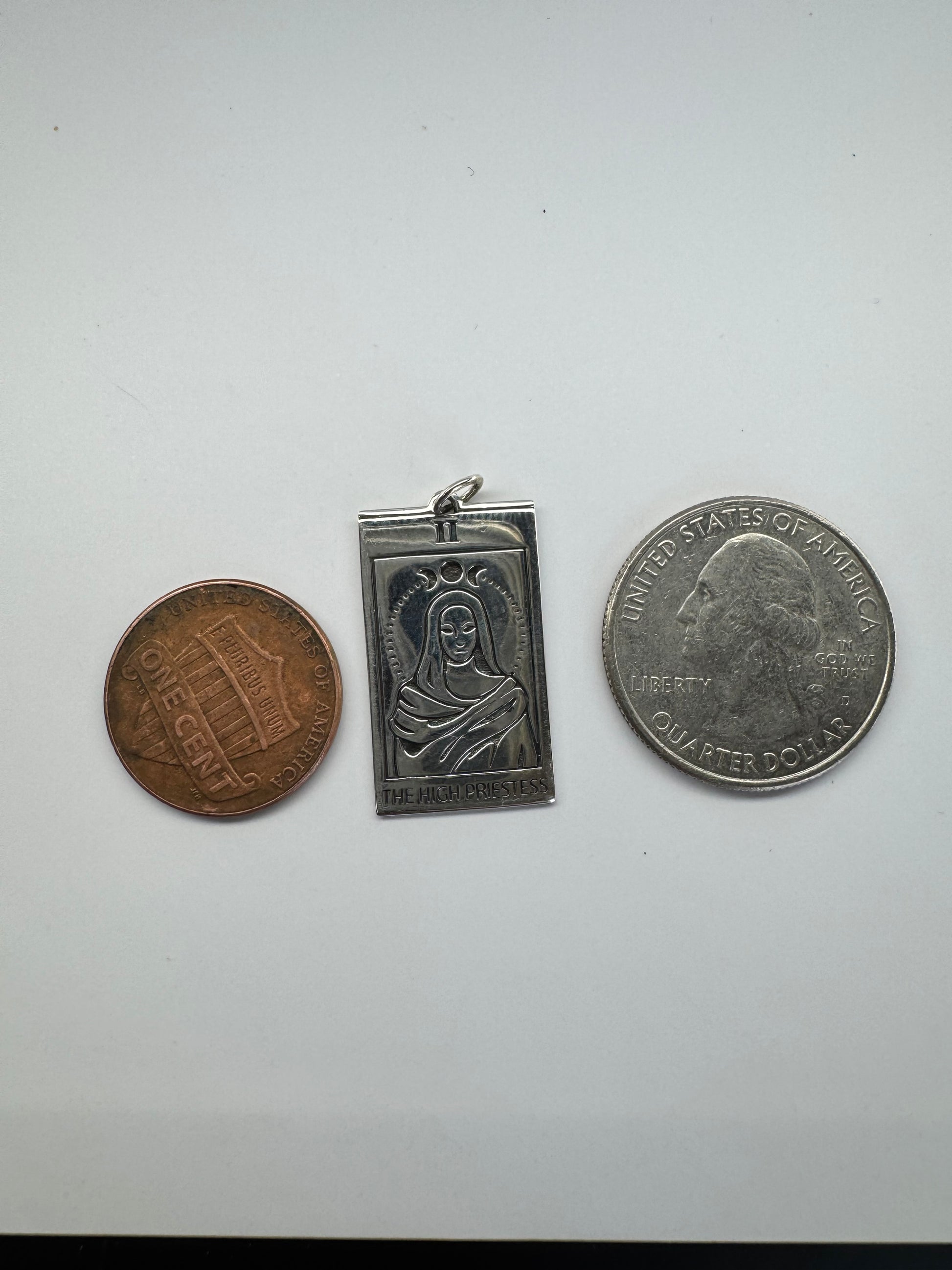 Sterling Silver High Priestess Tarot Charm