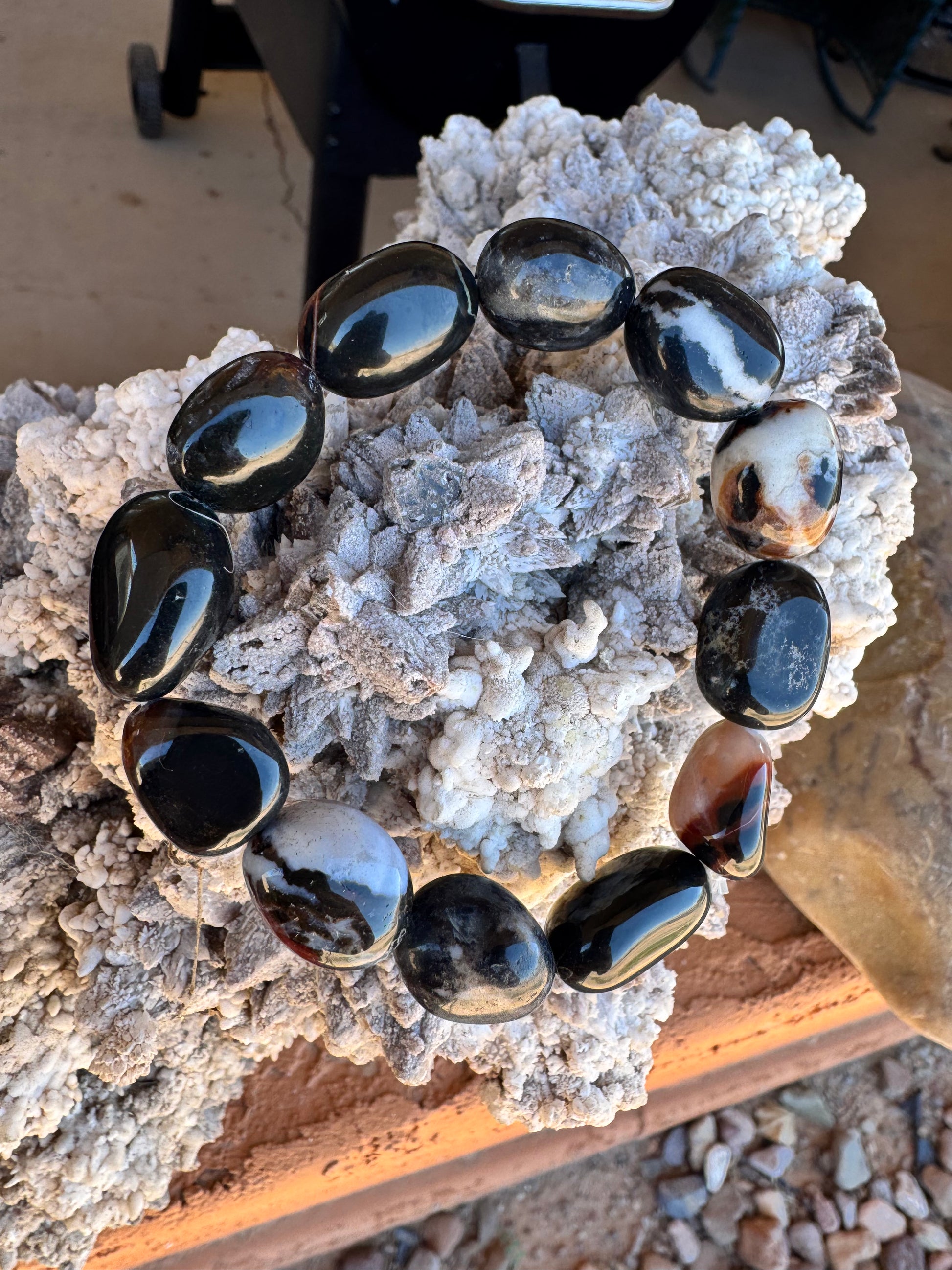 Black Agate Nuggets - GORGEOUS