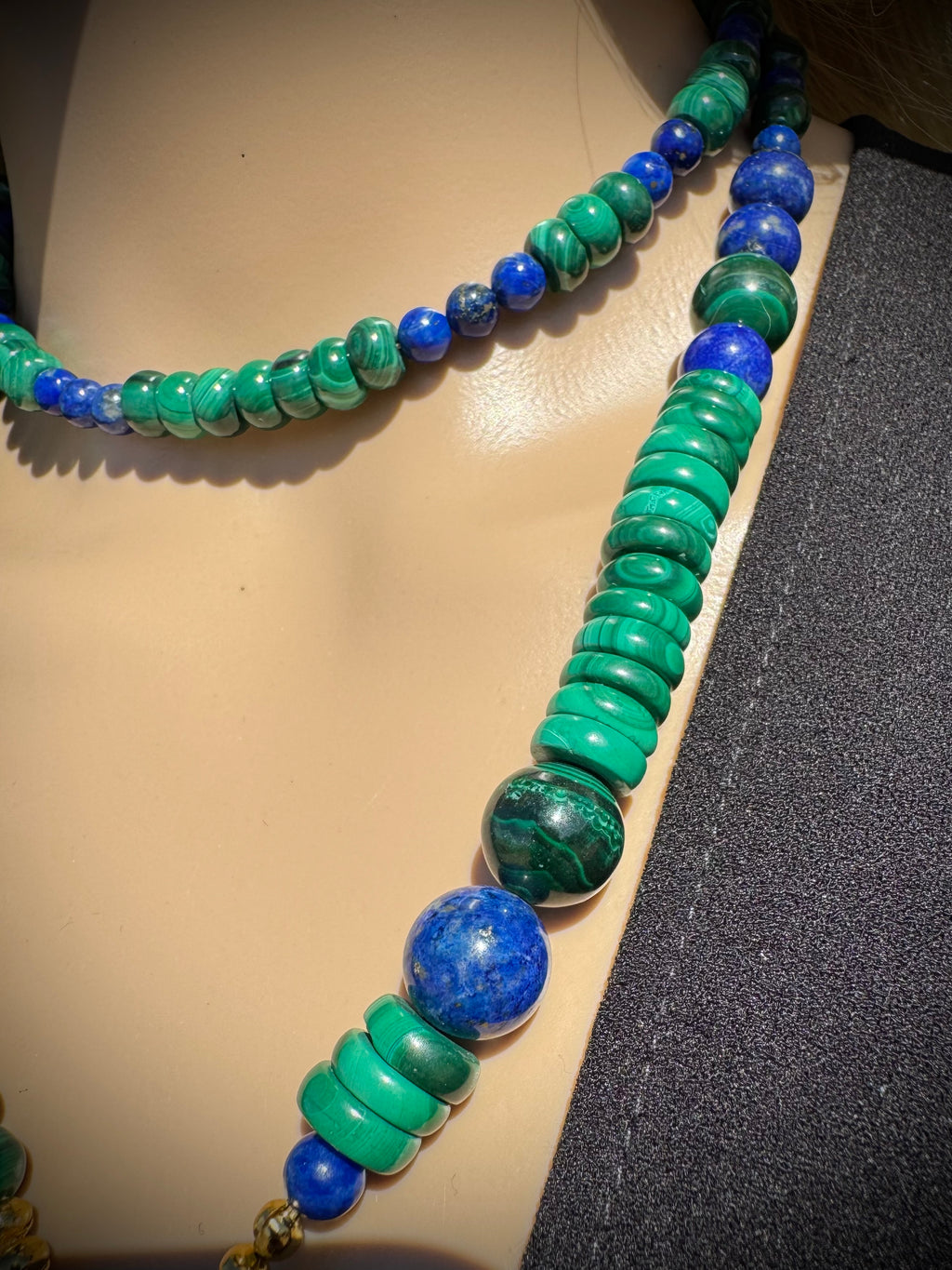 Malachite • Lapis Lazuli • Clear Quartz (35”)
