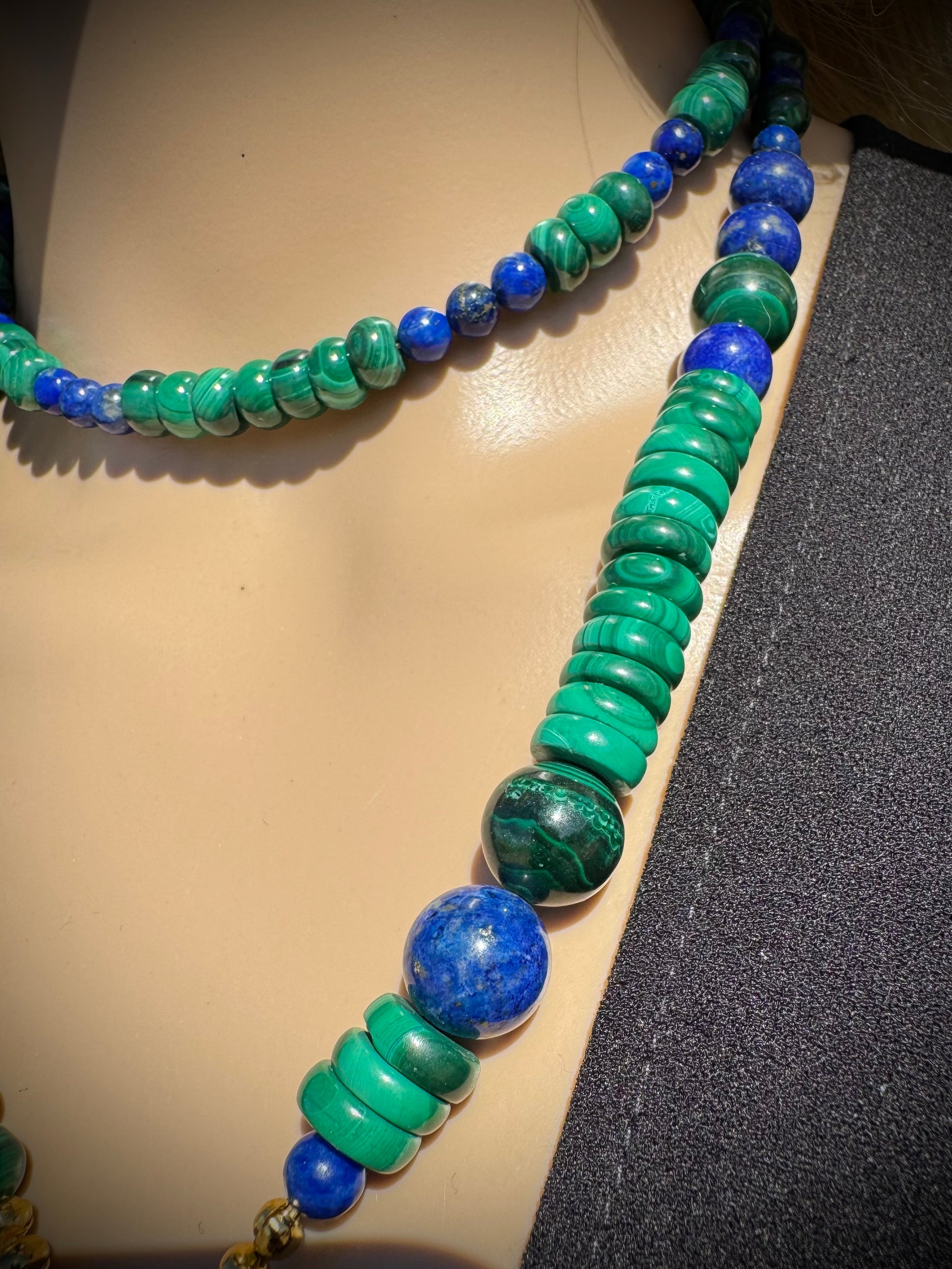 Malachite • Lapis Lazuli • Clear Quartz (35”)