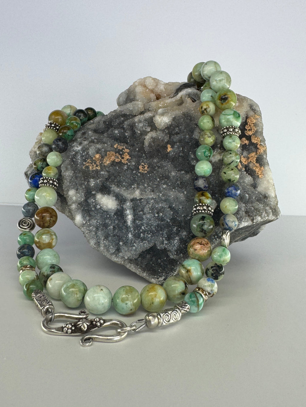 Mongolian Turquoise Necklace & FREE Matching Bracelet
