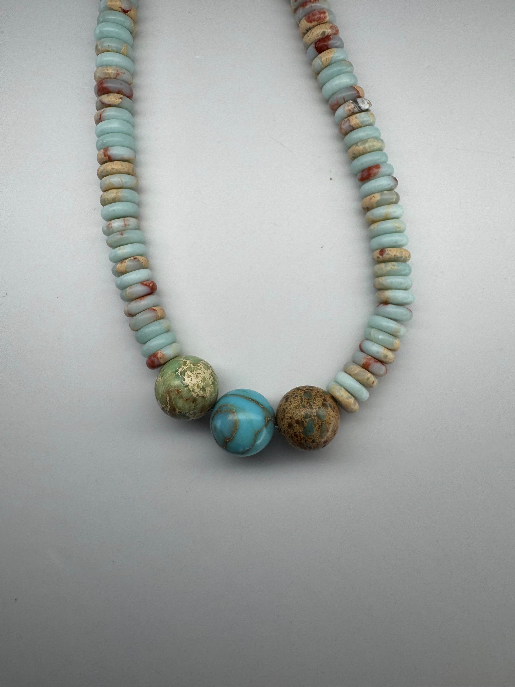 Sea Sediment Jasper Heishi Necklace