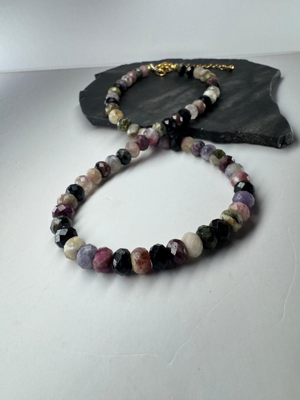Multicolor Tourmaline Faceted Necklace
