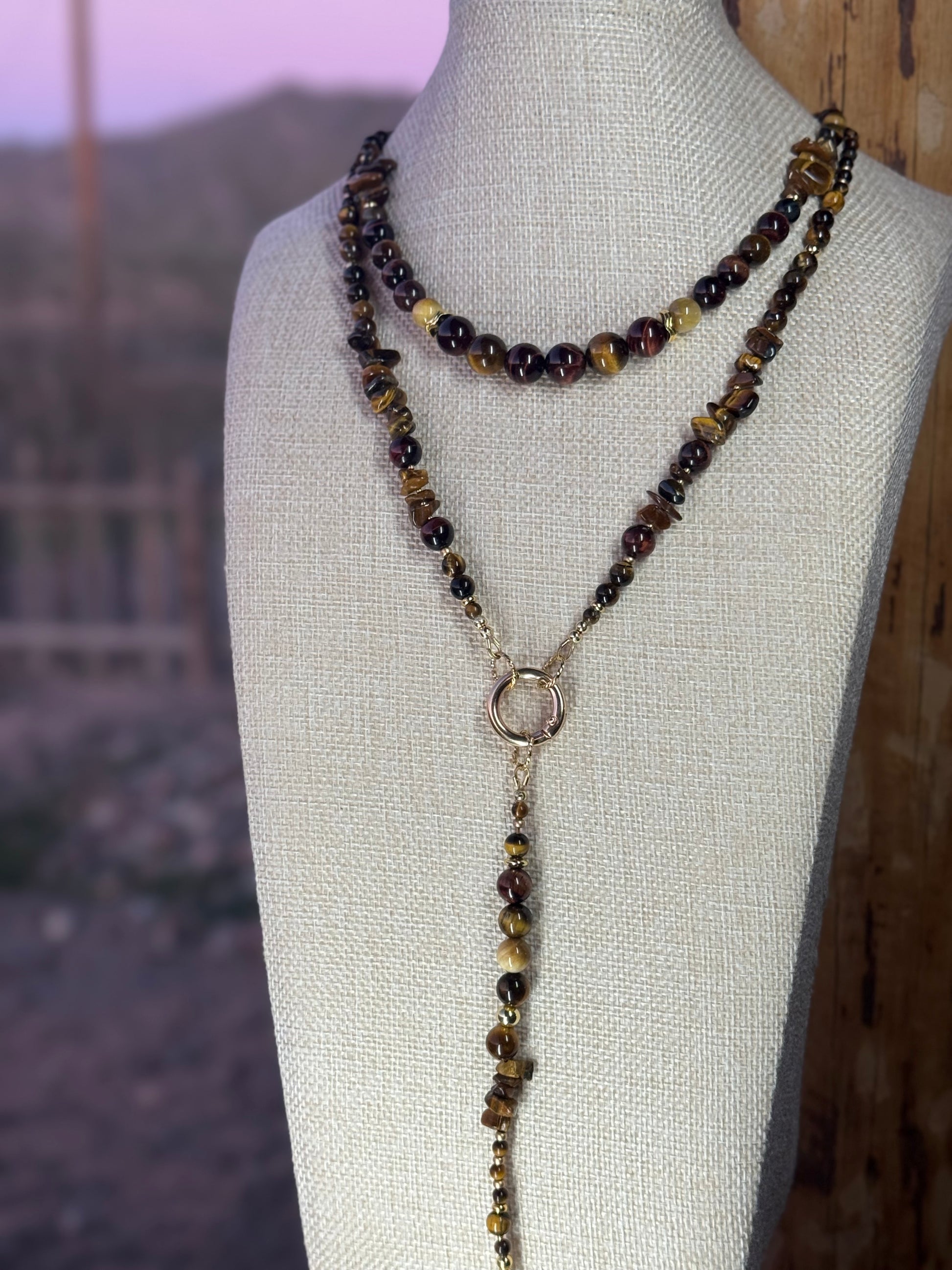 Tiger’s Eye Moe Gems Signature Wrap Necklace